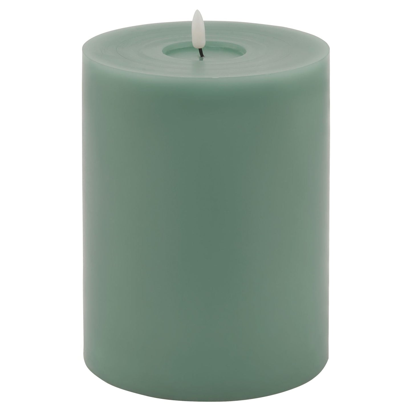 Luxe Collection Melt Effect 6x8 Sage LED Wax Candle Elegance - Darlington's Décor
