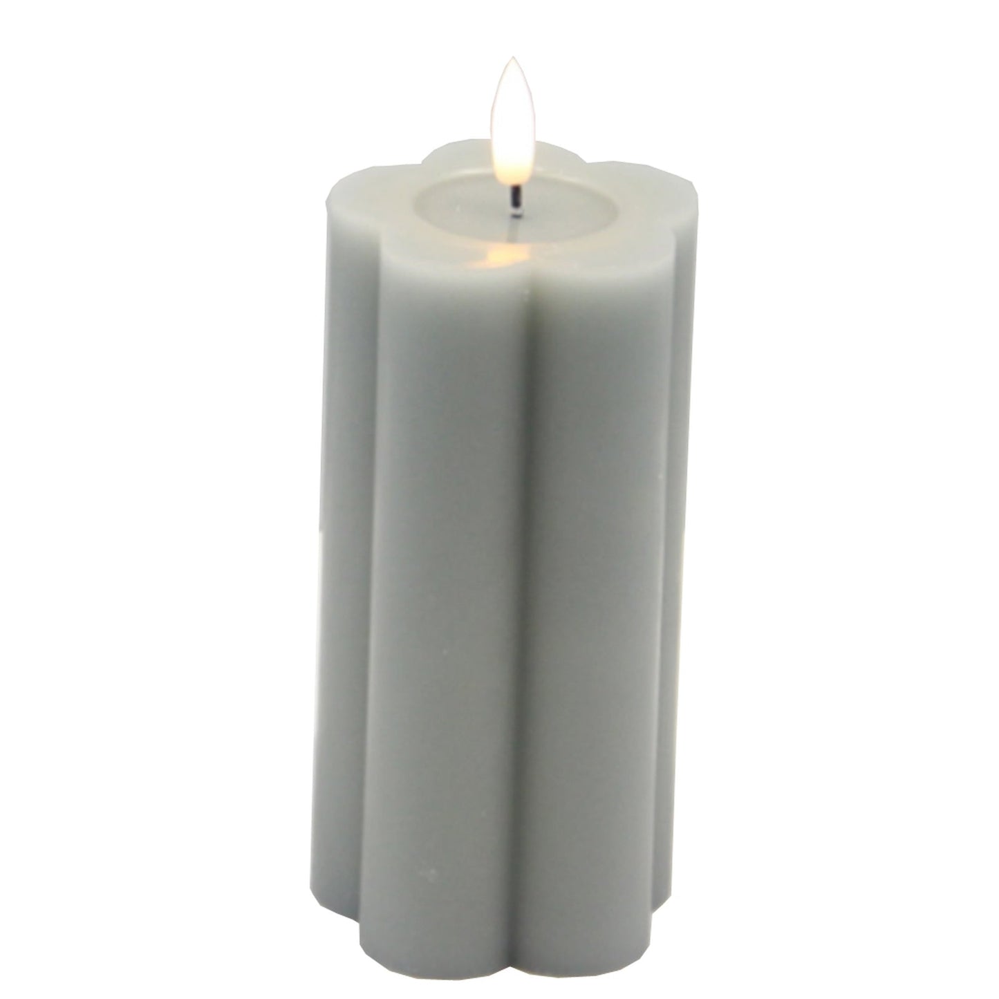 Luxe Collection Natural Glow 2.75x5 Grey LED Candle - Darlington's Décor