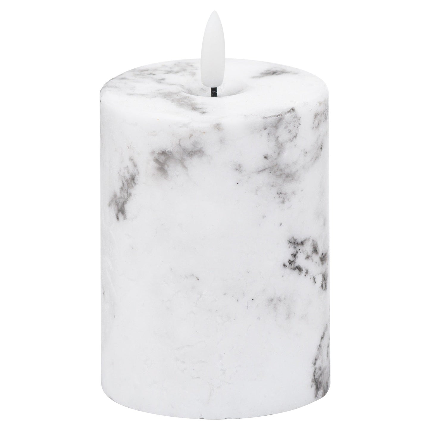Luxe Collection Natural Glow 3x4 Marble Effect LED Candle - Darlington's Décor