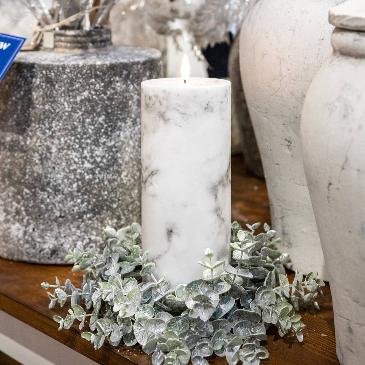 Luxe Collection Natural Glow 3x6 Marble Effect LED Candle - Darlington's Décor