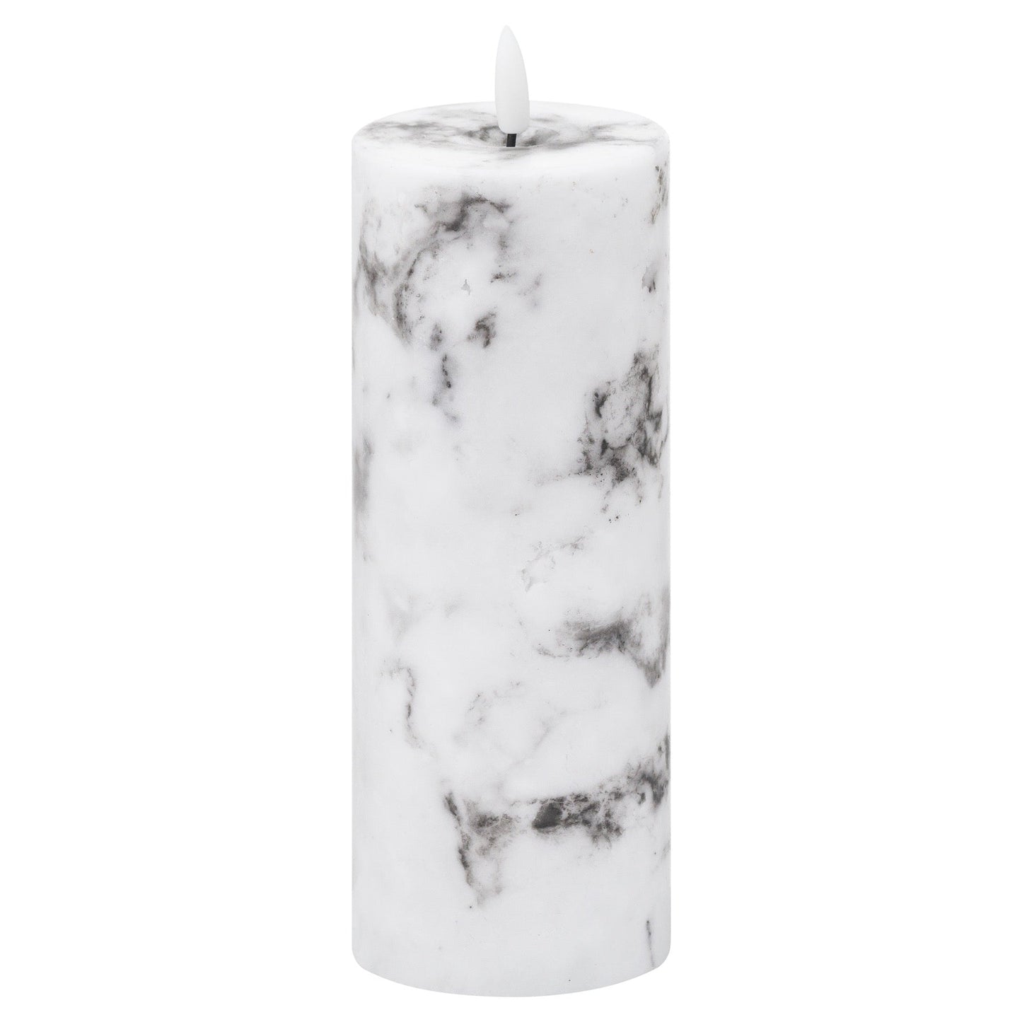 Luxe Collection Natural Glow 3x8 Marble Effect LED Candle - Darlington's Décor