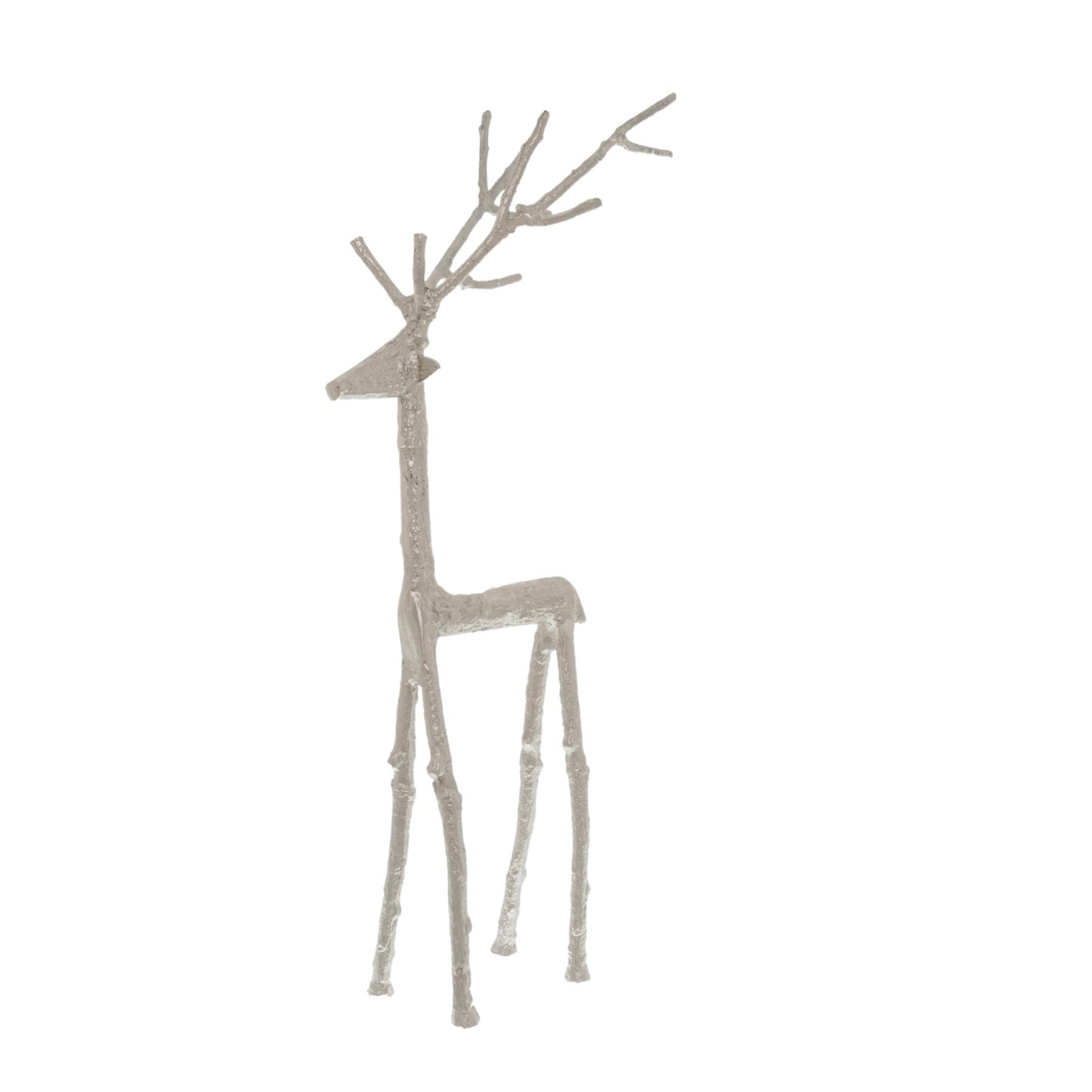 Majestic Silver Standing Stag Ornament for Elegant Décor - Darlington's Décor