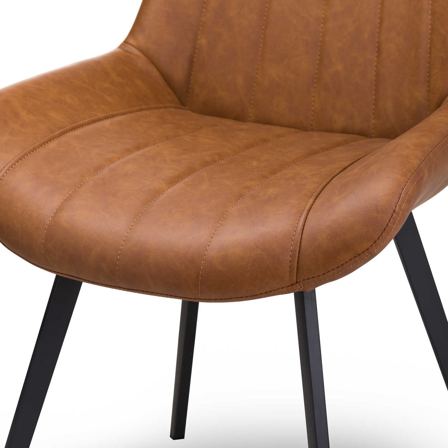 Elegant Malmo Tan Dining Chair with Easy - Care Faux Leather - Darlington's Décor