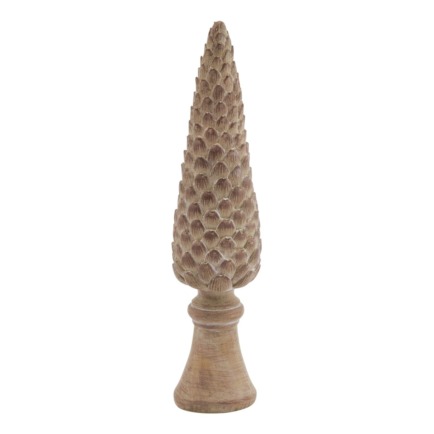 Medium Pinecone Sculpture On Base For Rustic Decor - Darlington's Décor