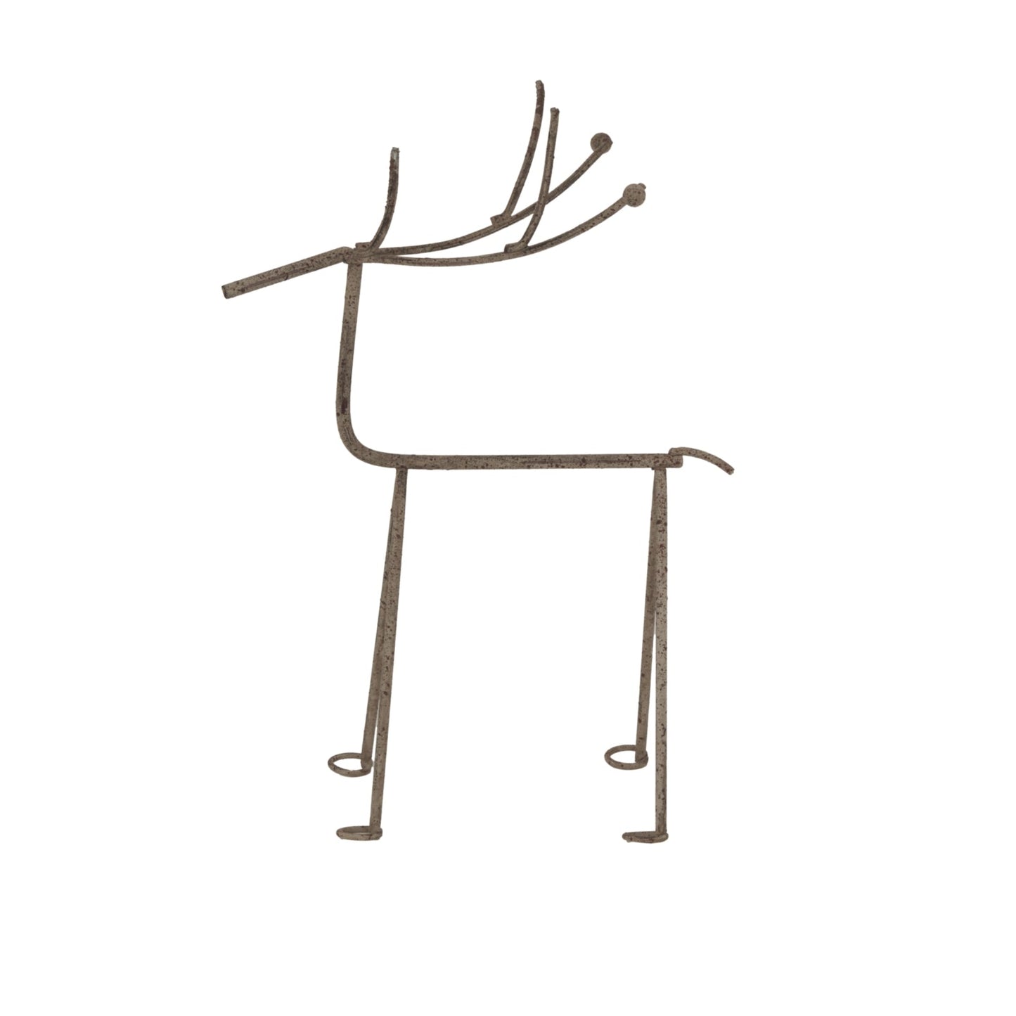 Medium Rustic Metal Reindeer On Stand for Cozy Decor - Darlington's Décor
