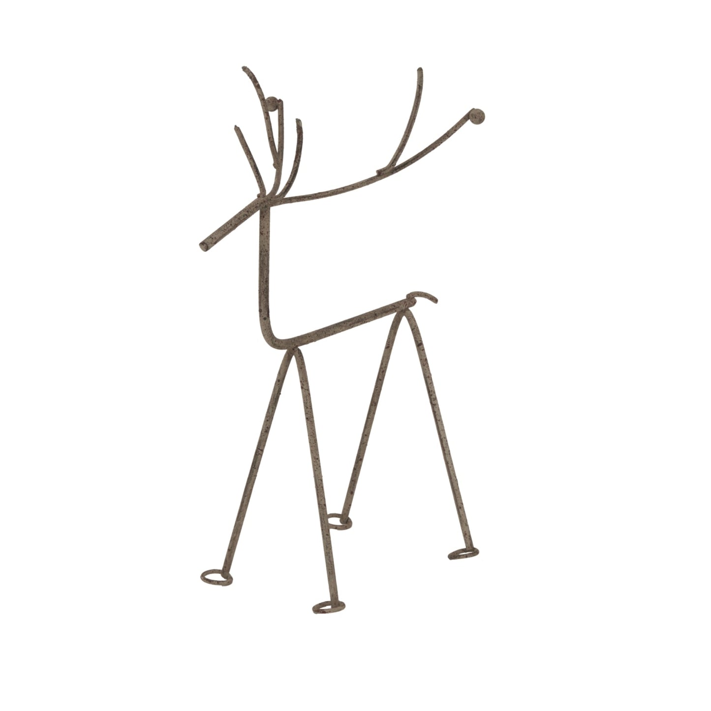 Medium Rustic Metal Reindeer On Stand for Cozy Decor - Darlington's Décor