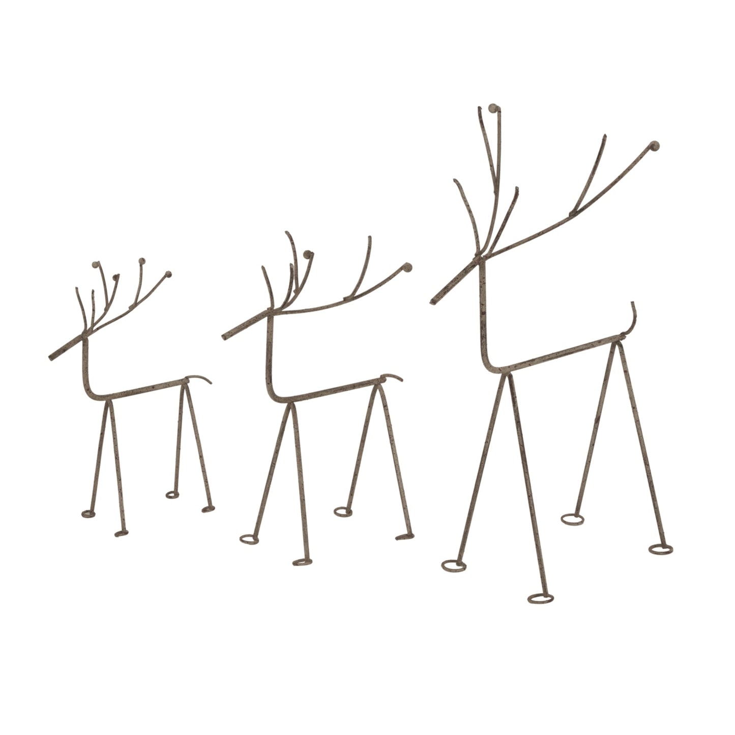 Medium Rustic Metal Reindeer On Stand for Cozy Decor - Darlington's Décor