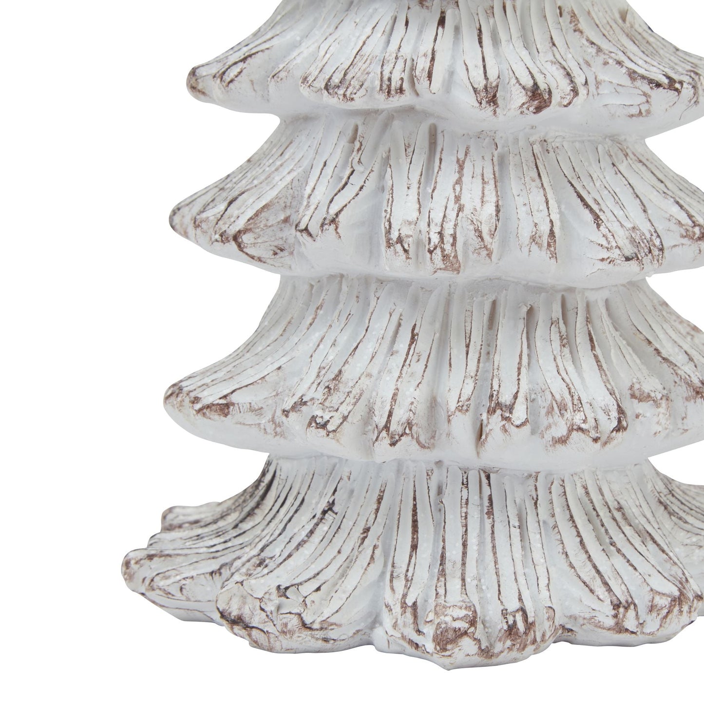 Medium Snowy Fir Tree Sculpture for Winter Decor - Darlington's Décor