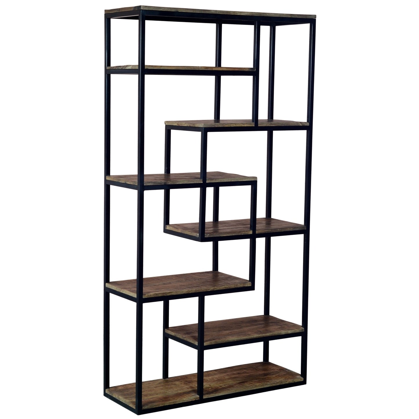 Stunning Multi Shelf Industrial Shelf Unit with Unique Metal Work - Darlington's Décor