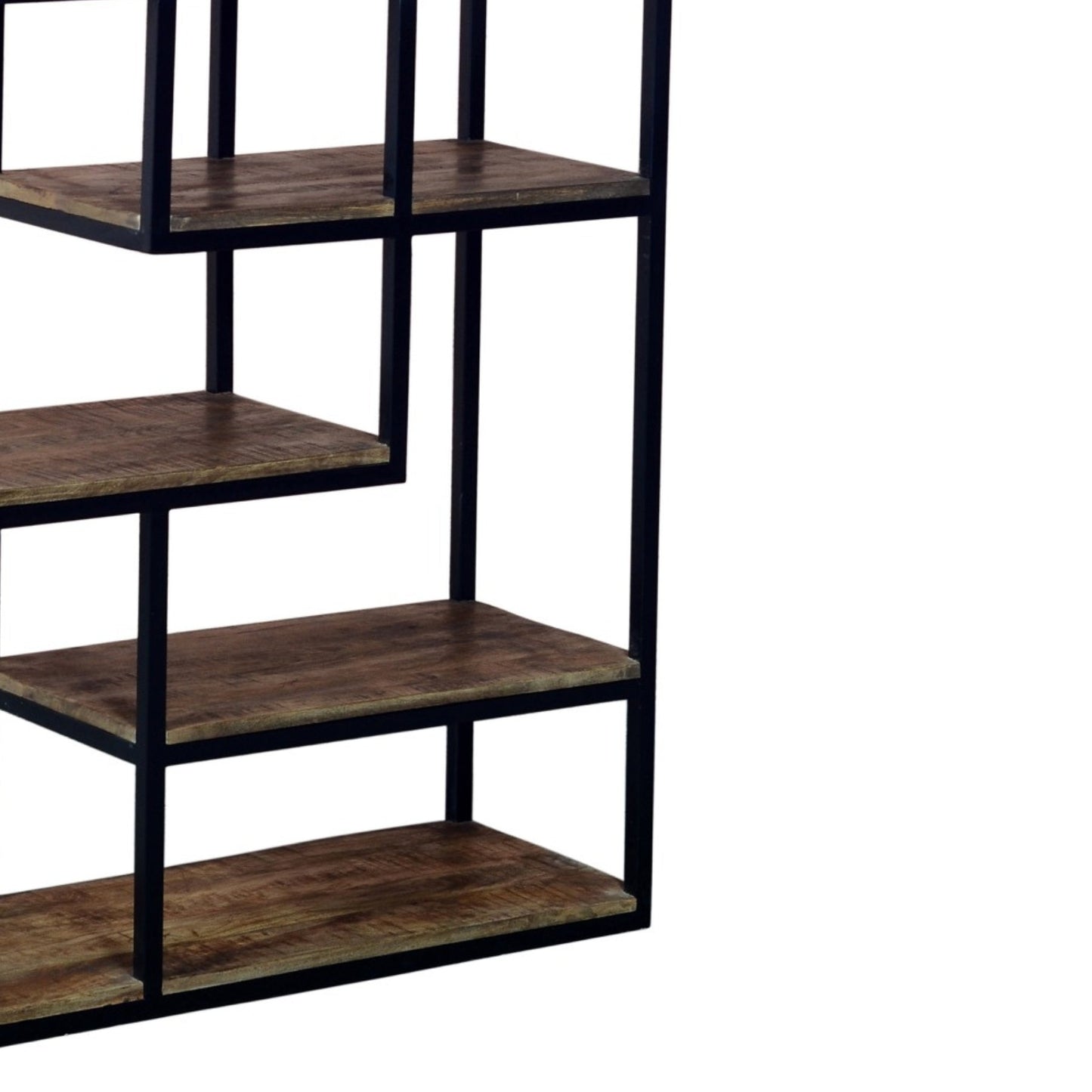 Stunning Multi Shelf Industrial Shelf Unit with Unique Metal Work - Darlington's Décor