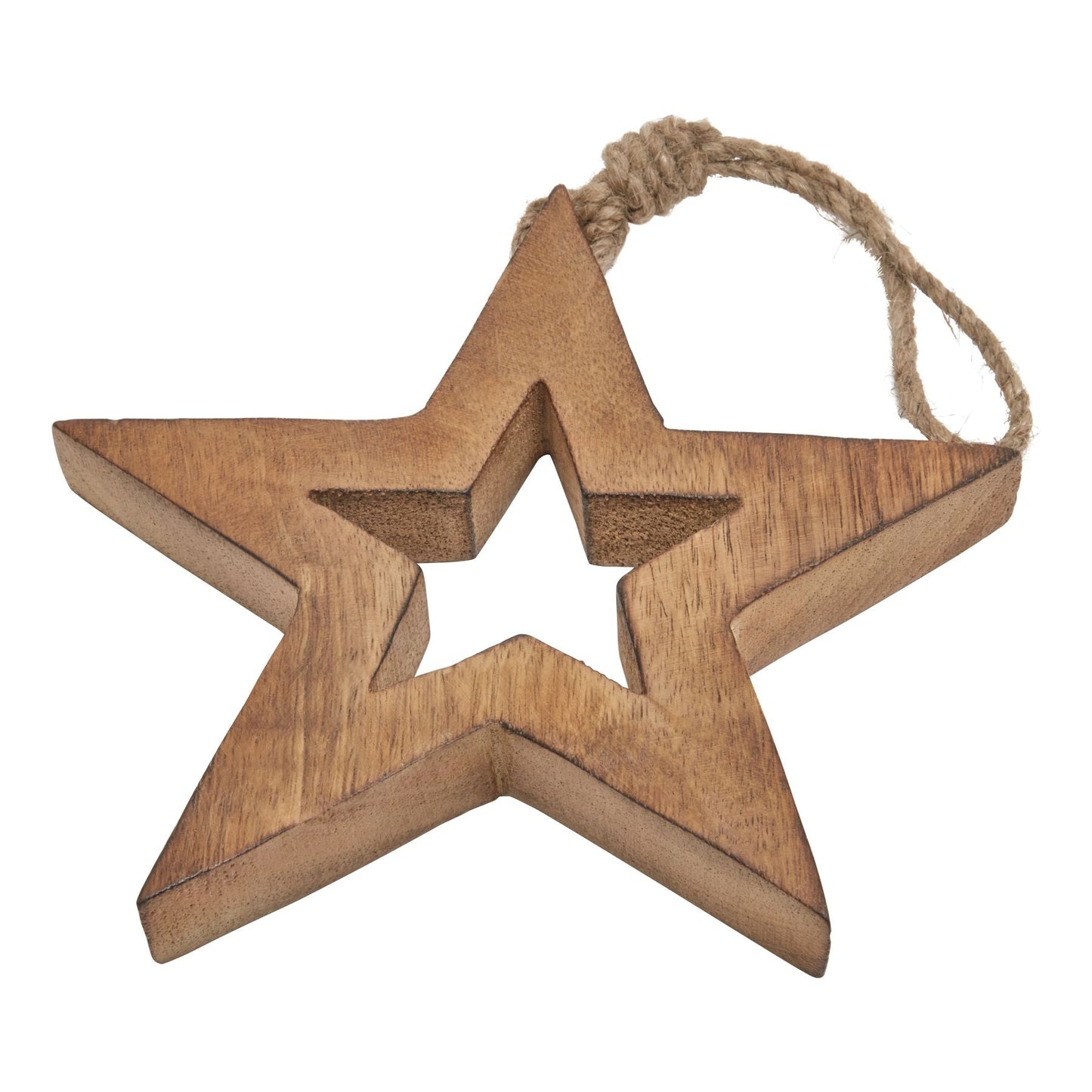 Natural Wooden Hanging Star for Cozy Rustic Decor - Darlington's Décor