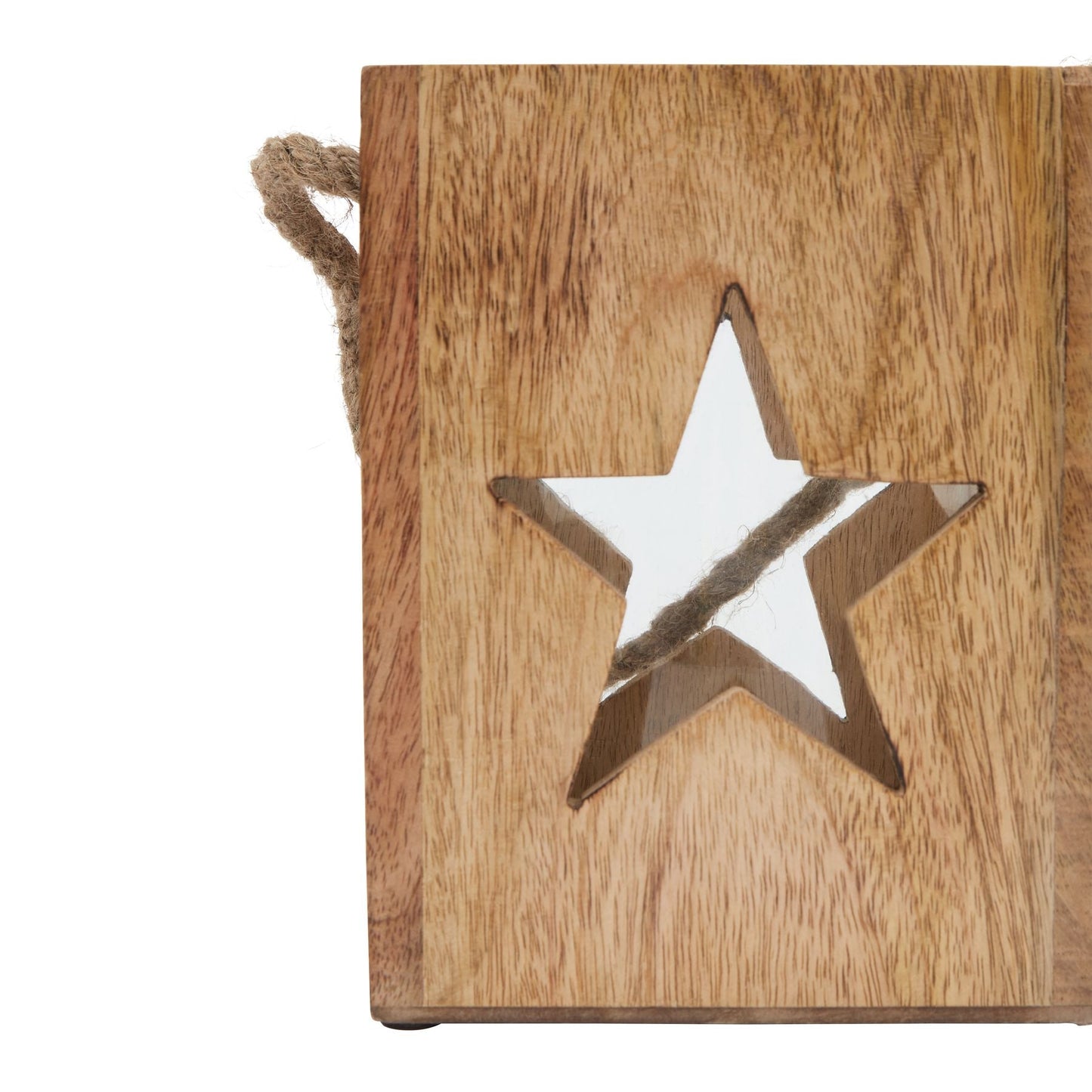 Natural Wooden Large Star Tealight Candle Holder Decor - Darlington's Décor