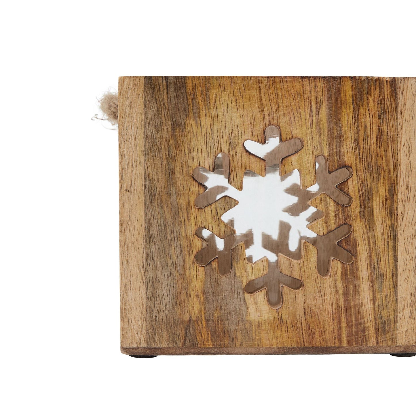 Natural Wooden Snowflake Tealight Candle Holder for Cozy Decor - Darlington's Décor