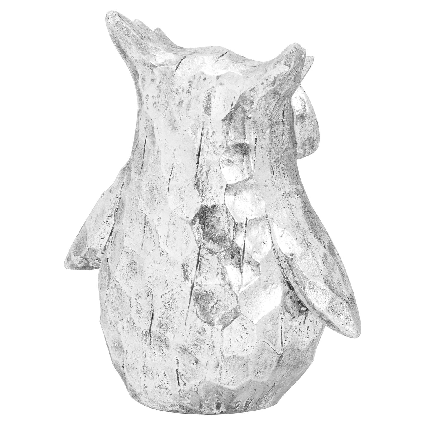 Olive The Large Silver Ceramic Owl Decorative Accent - Darlington's Décor