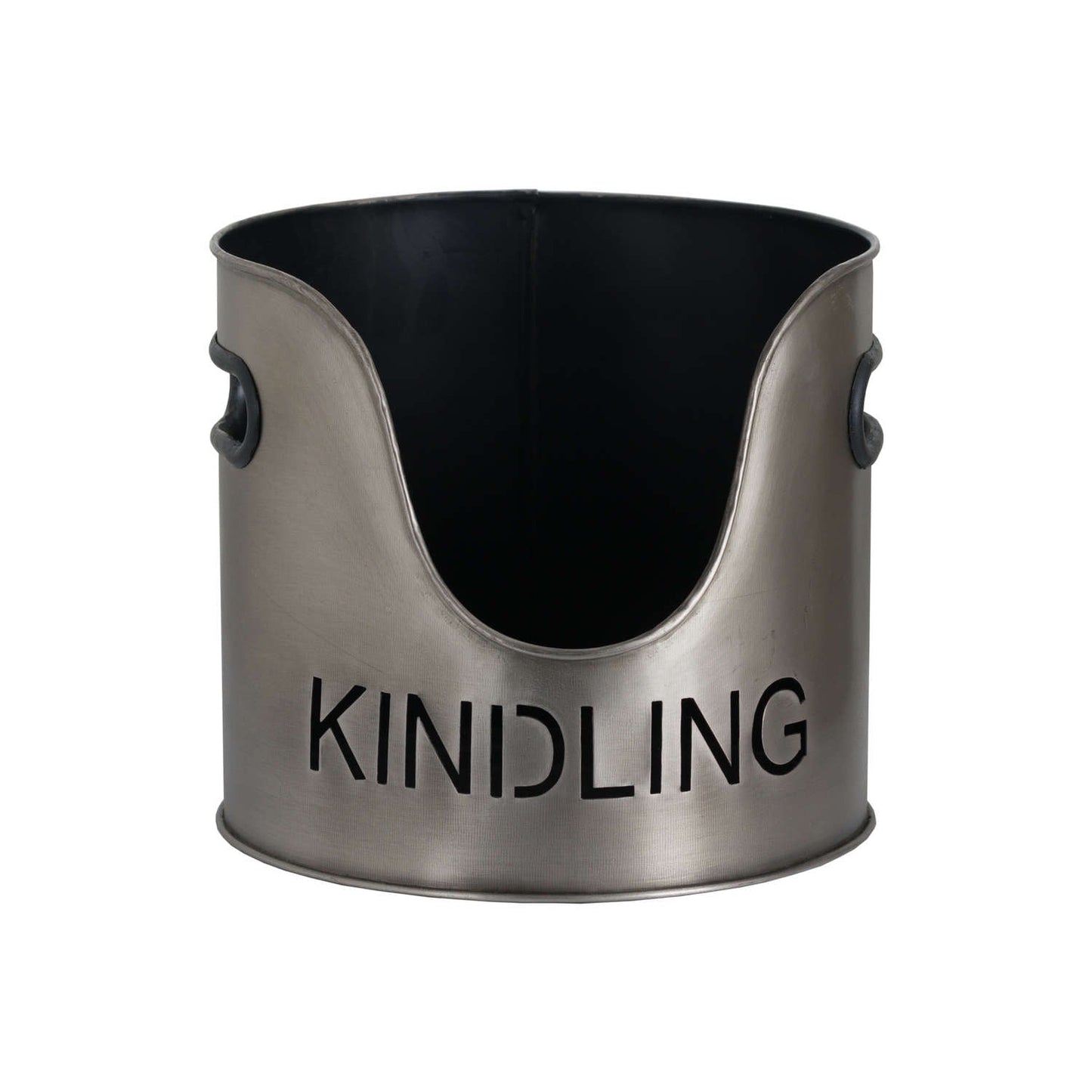 Pewter Finish Logs And Kindling Buckets With Holder - Darlington's Décor