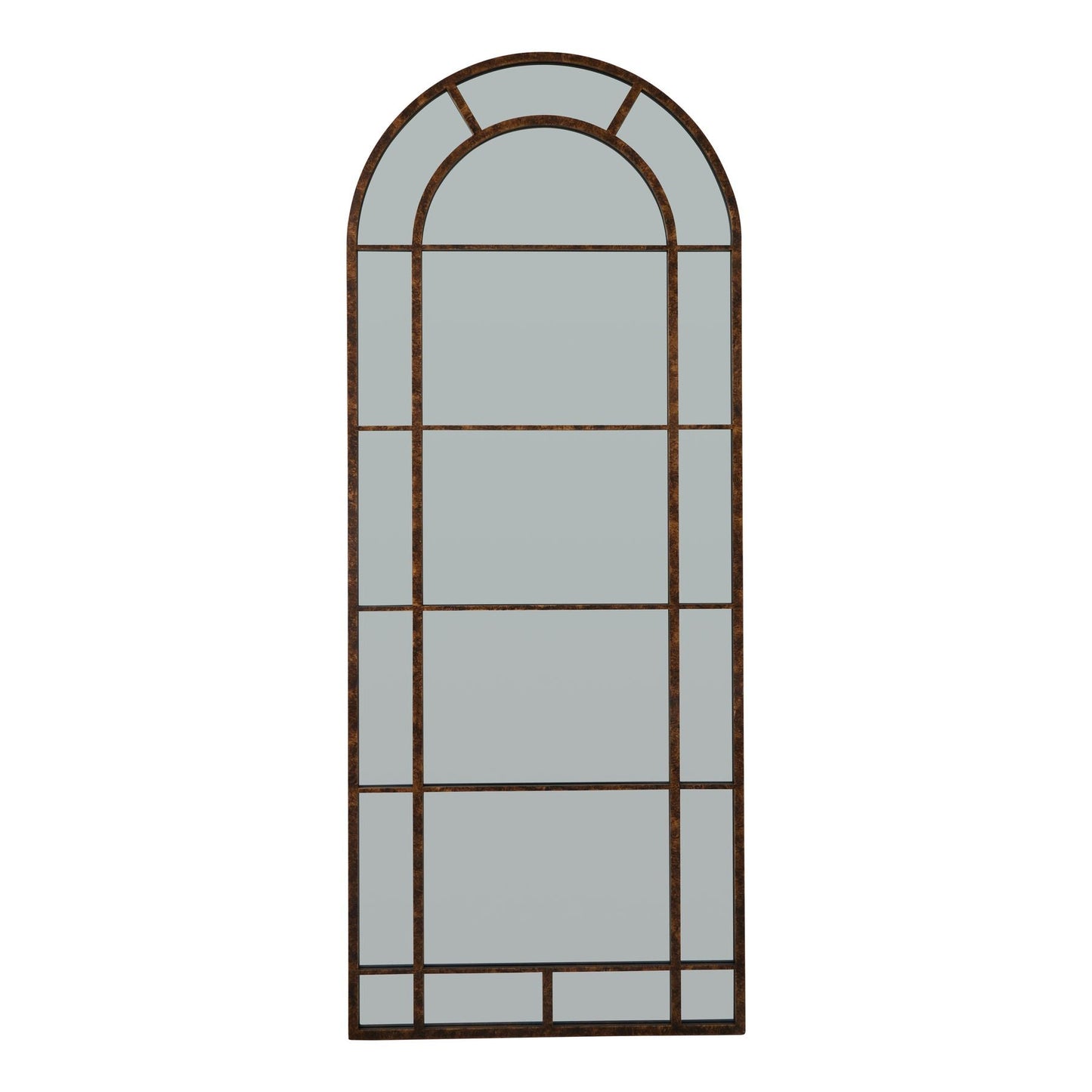 Rust Effect Large Arched Window Mirror for Elegant Decor - Darlington's Décor