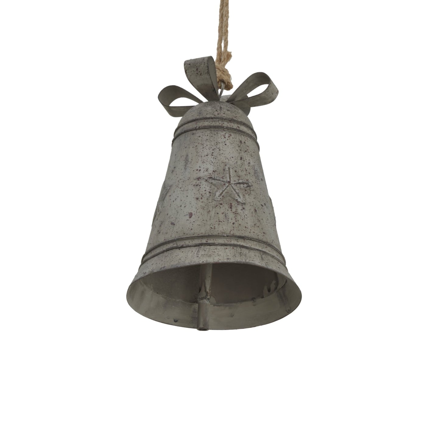 Rustic Metal Hanging Bell With Bow for Charming Decor - Darlington's Décor