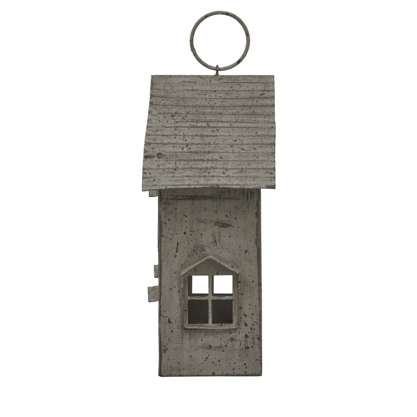 Rustic Metal Hanging House Tealight With Glass Votive - Darlington's Décor