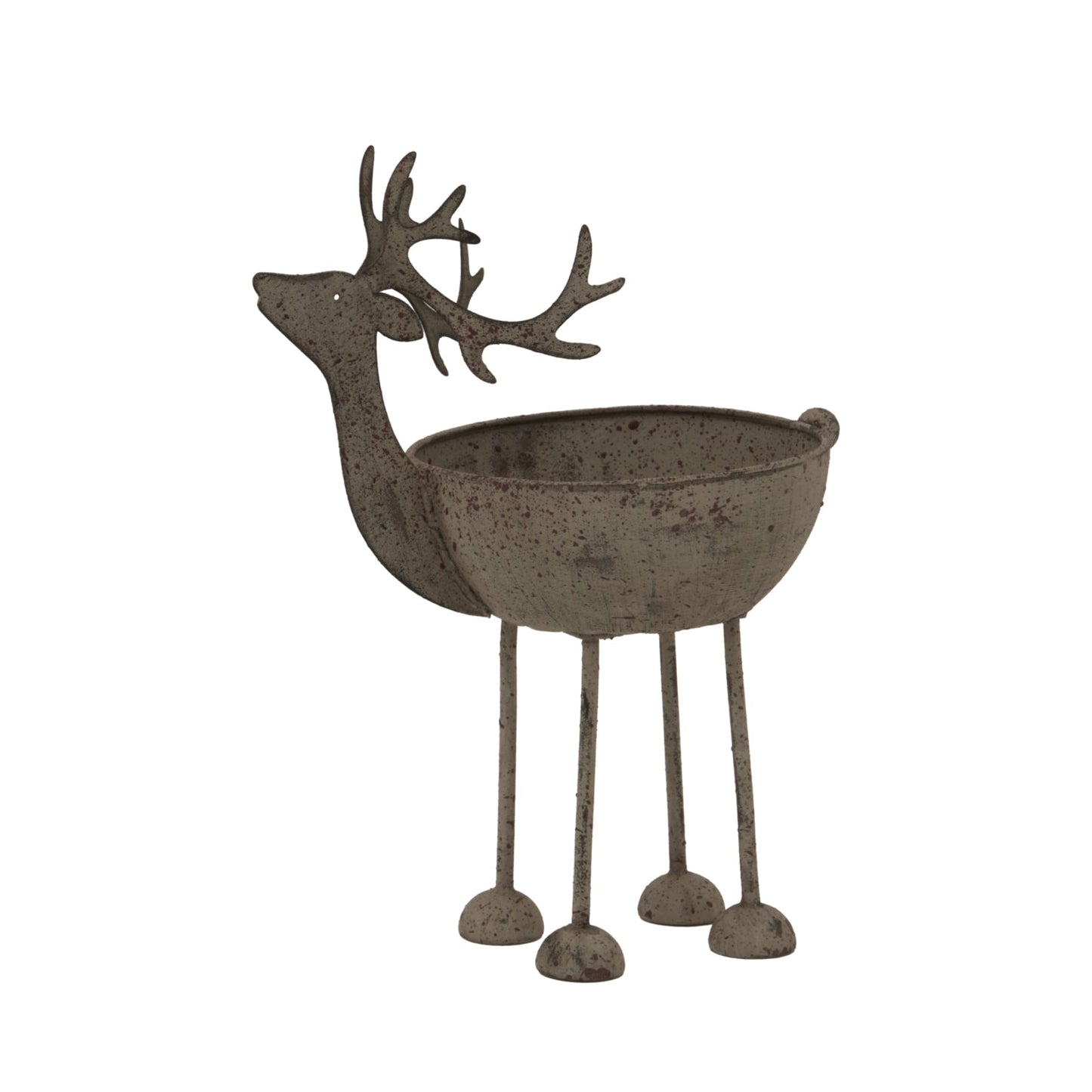 Rustic Metal Reindeer Bowl for Charming Holiday Decor - Darlington's Décor