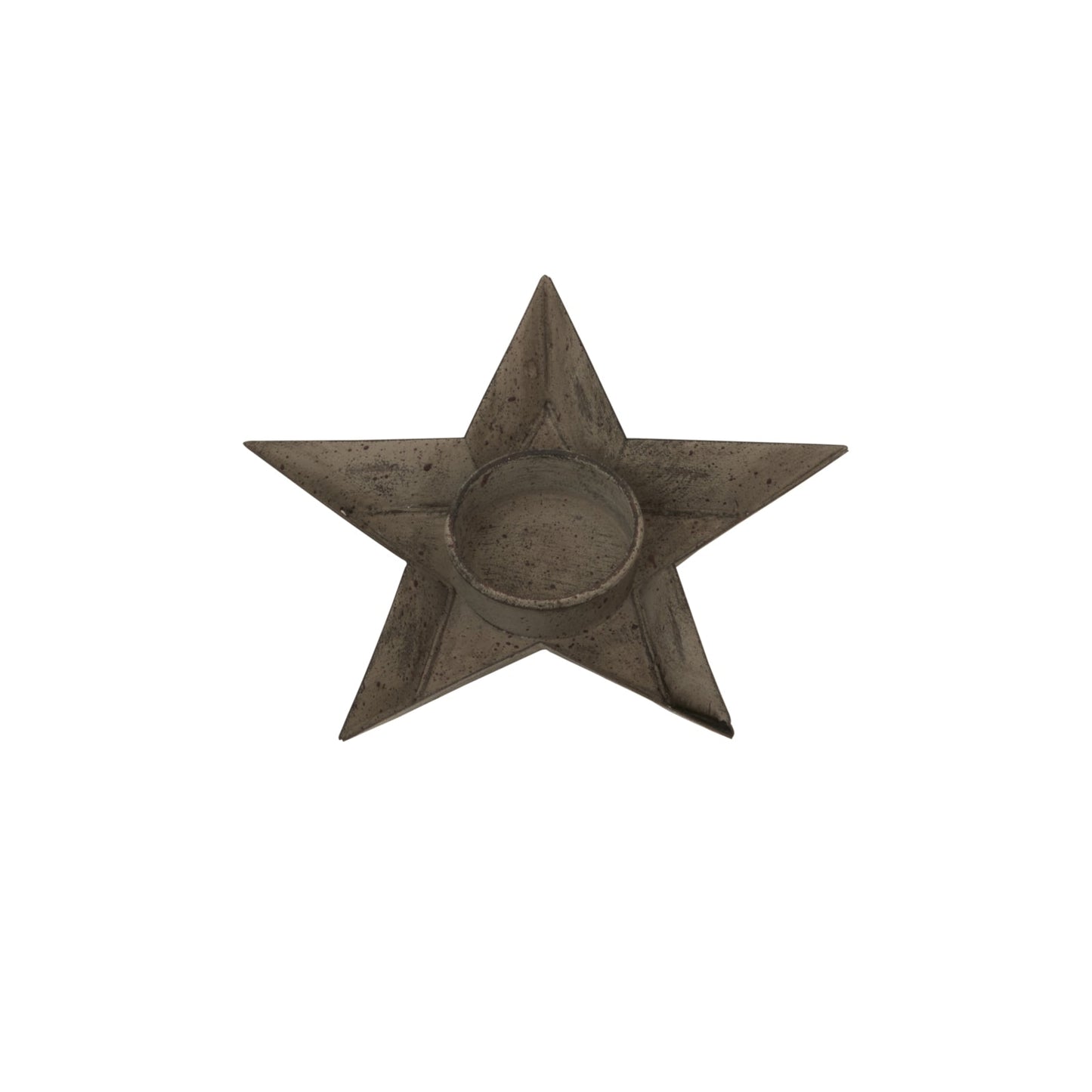 Rustic Metal Star Tealight With Glass Votive Holder - Darlington's Décor