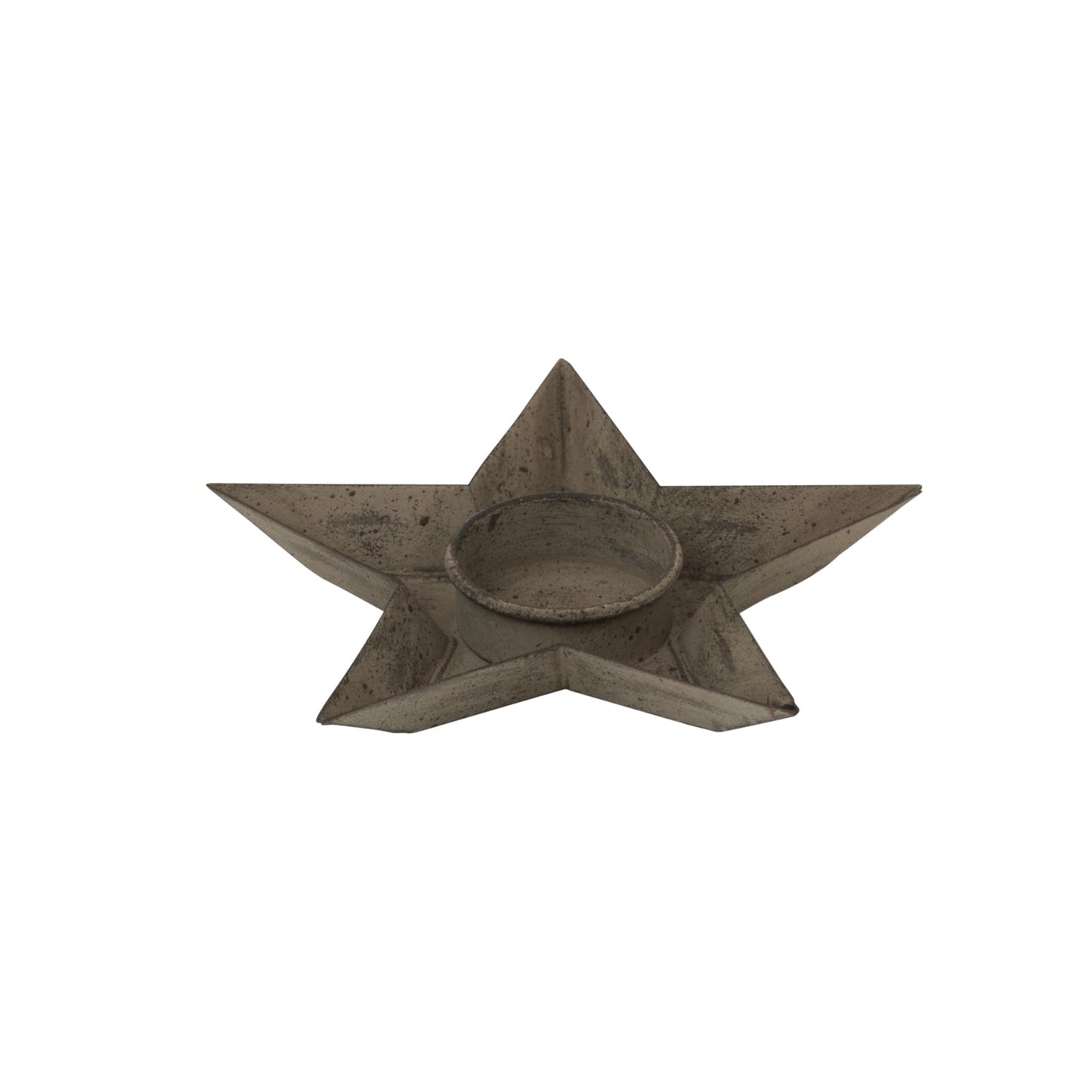 Rustic Metal Star Tealight With Glass Votive Holder - Darlington's Décor