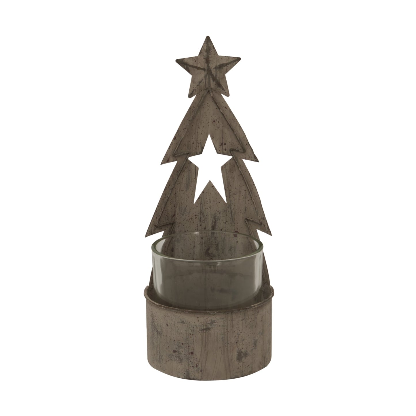 Rustic Metal Tree Candle Holder With Stars Design - Darlington's Décor