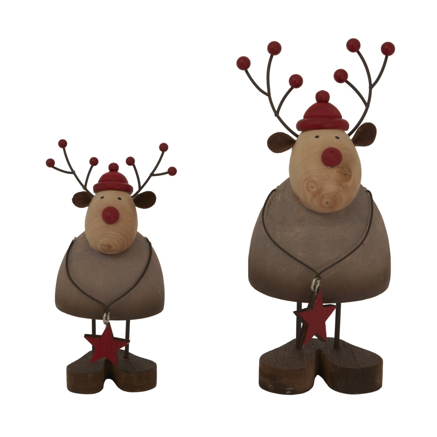 Rustic Reindeer With Star Decoration for Festive Charm - Darlington's Décor