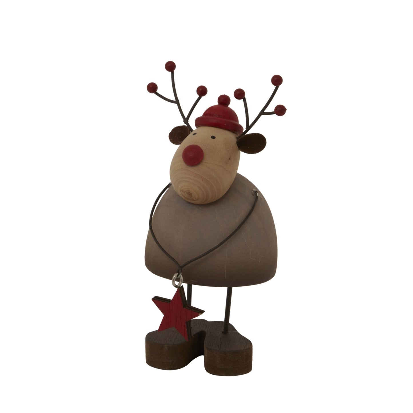 Rustic Reindeer With Star Decoration for Festive Charm - Darlington's Décor