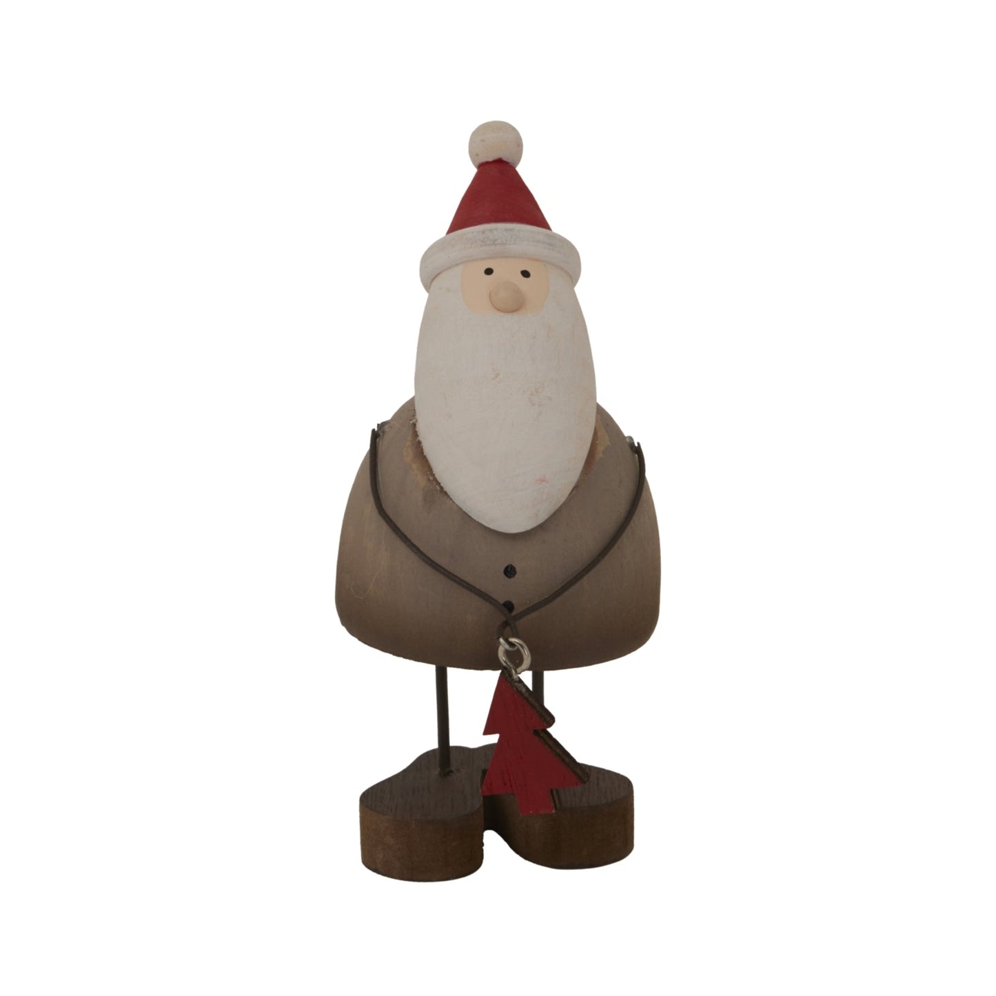 Rustic Santa With Tree Decoration for Cozy Holiday Charm - Darlington's Décor