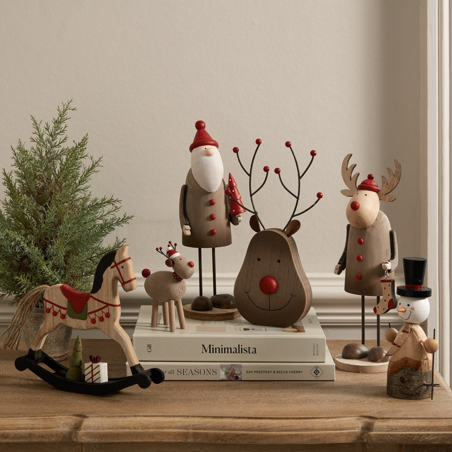 Rustic Standing Rudolf Decoration for Cozy Holiday Charm - Darlington's Décor