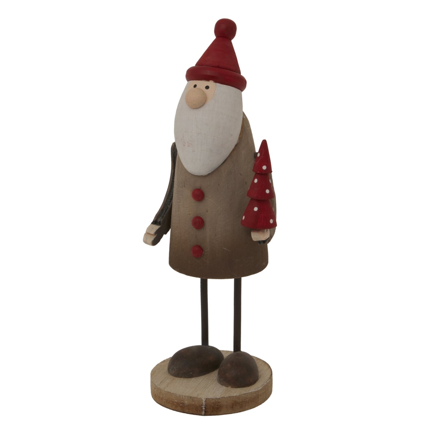 Rustic Tall Santa: Timeless Nordic Holiday Décor Piece - Darlington's Décor