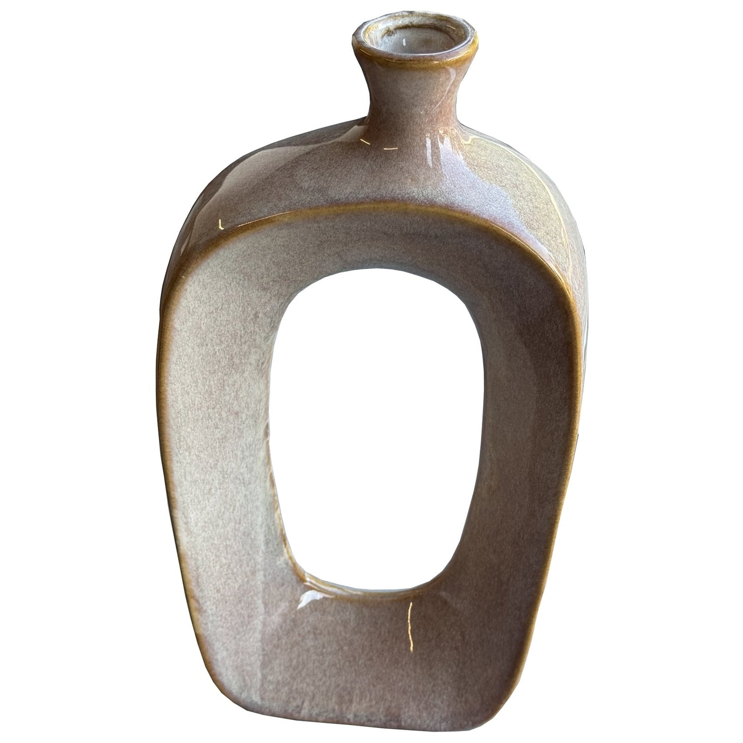 Sabbia Collection Medium Hollow Vase - Sculptural Elegance - Darlington's Décor