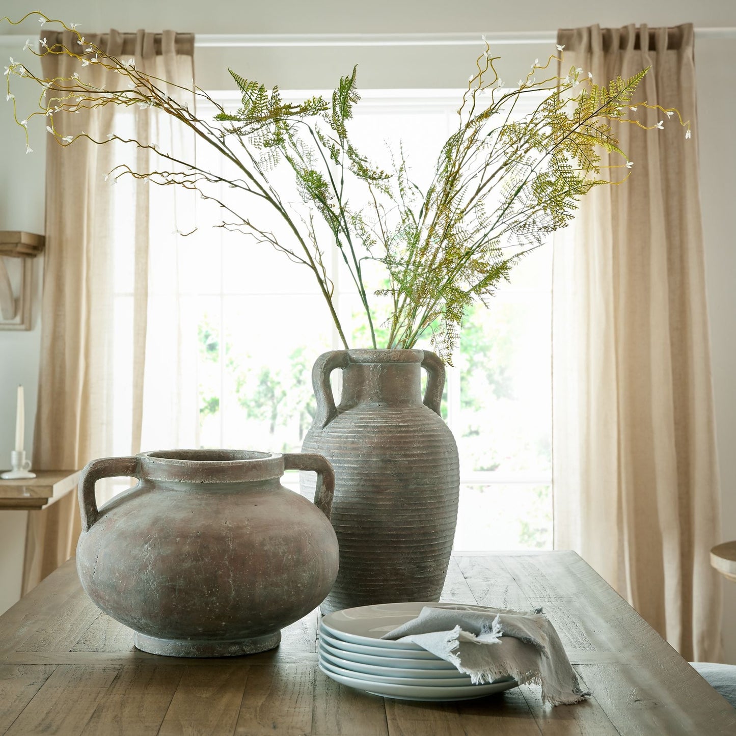 Siena Large Brown Amphora Pot for Rustic Elegance - Darlington's Décor