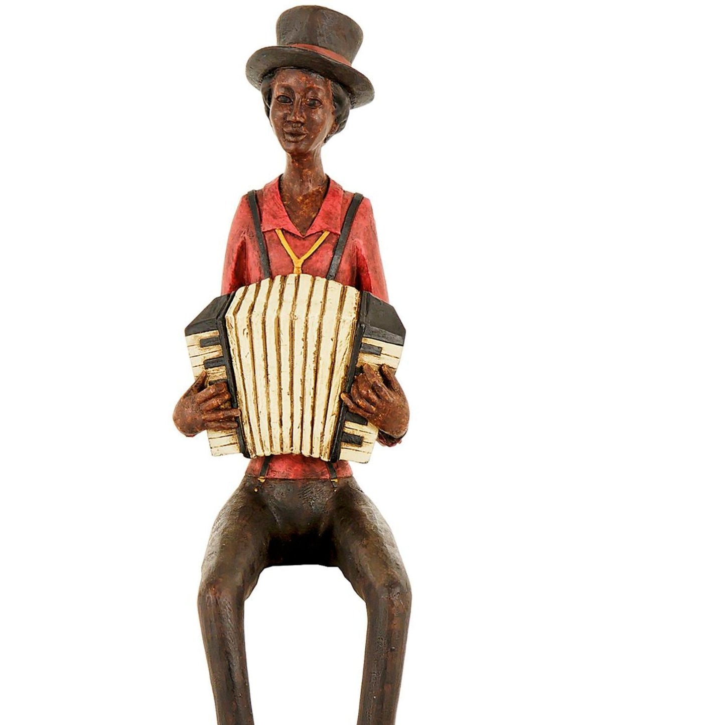 Sitting Jazz Band Squeeze Box Figurine for Home Decor - Darlington's Décor