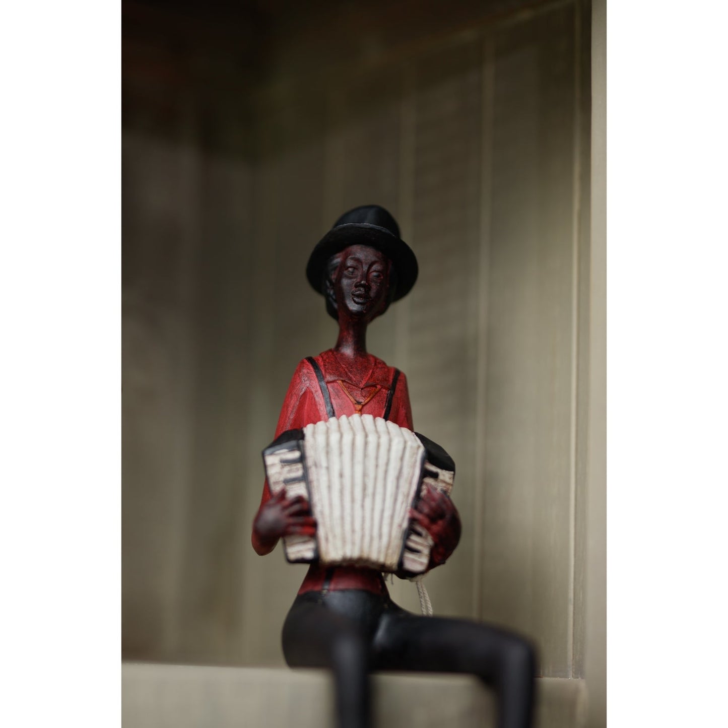 Sitting Jazz Band Squeeze Box Figurine for Home Decor - Darlington's Décor