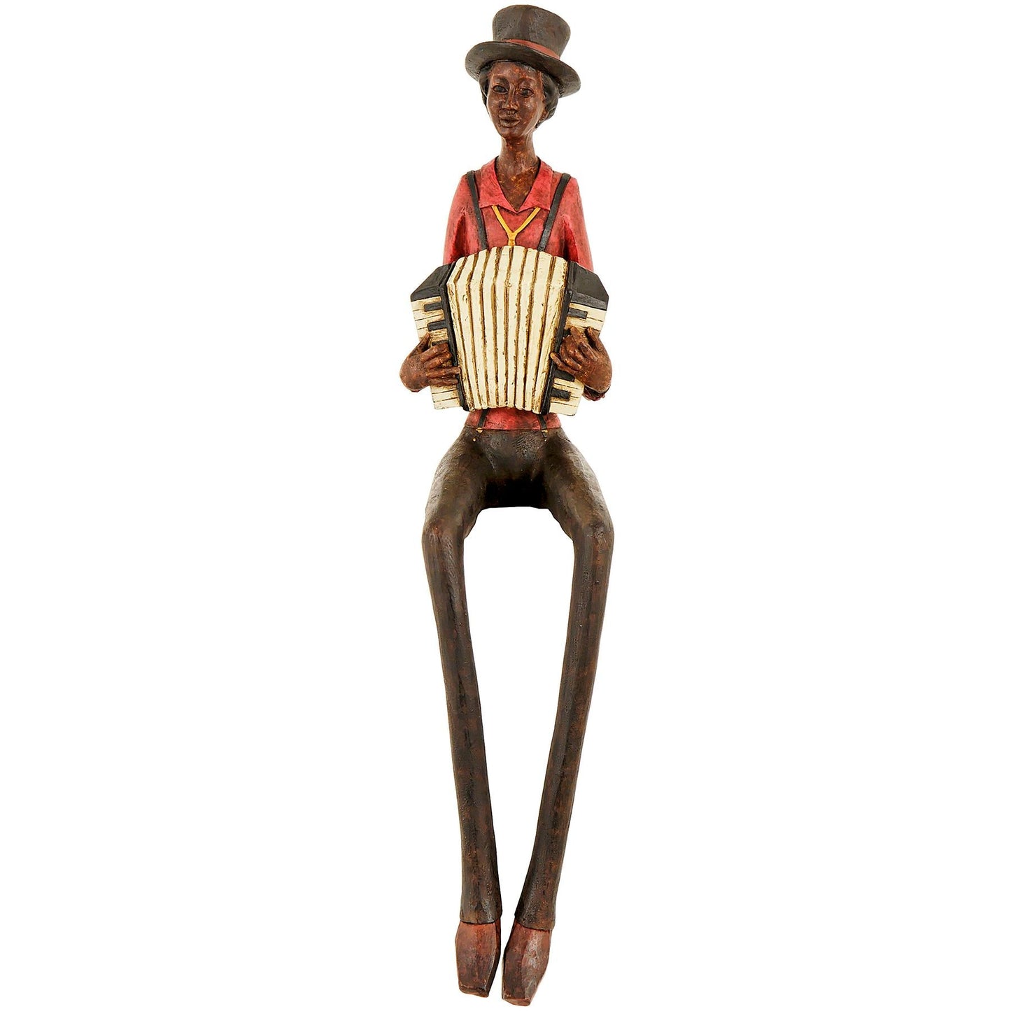 Sitting Jazz Band Squeeze Box Figurine for Home Decor - Darlington's Décor