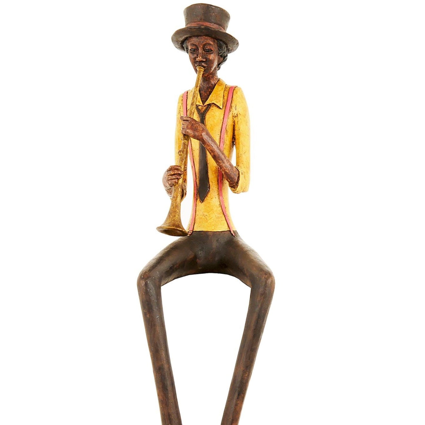Sitting Jazz Band Trumpeter Figurine for Vintage Charm - Darlington's Décor