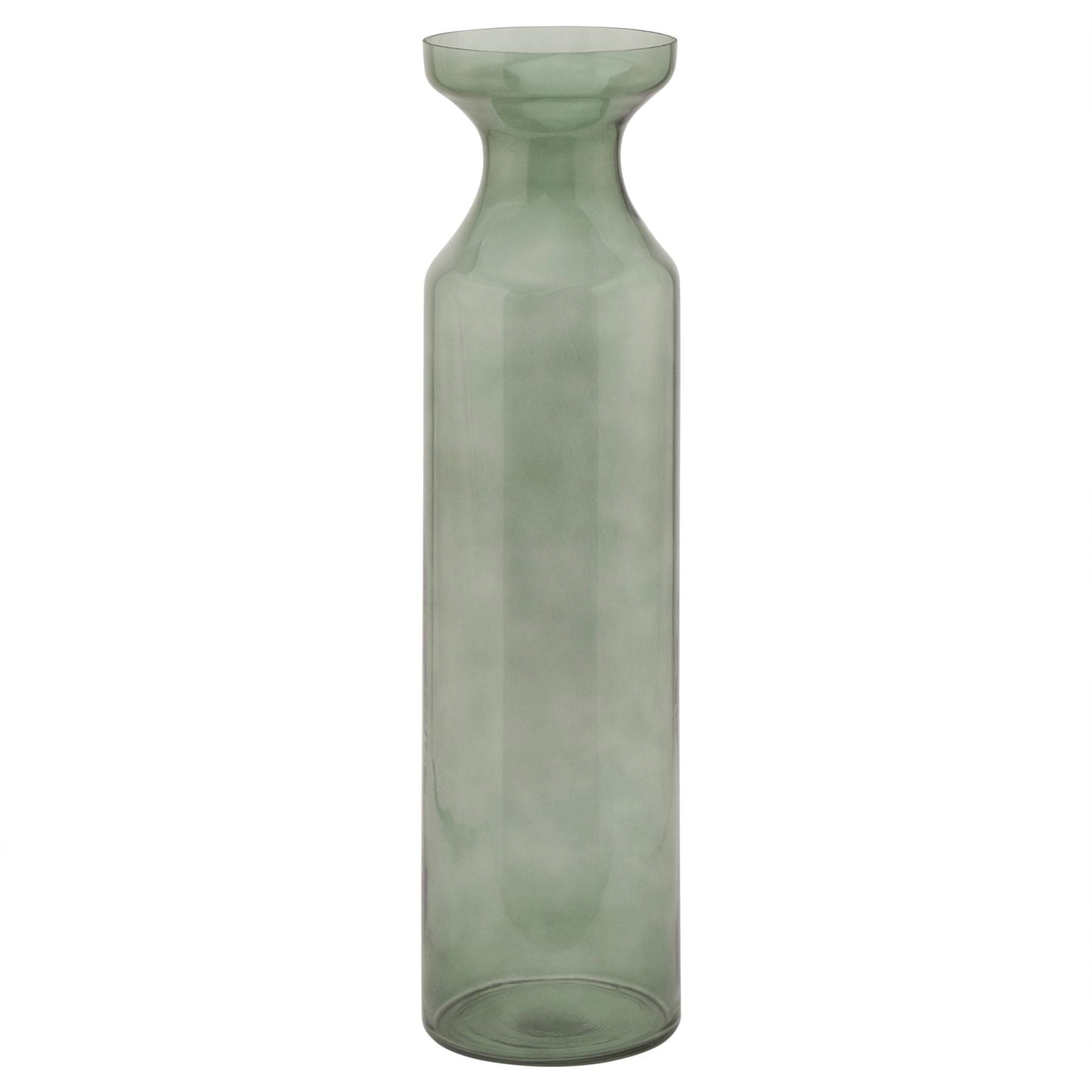 Smoked Sage Glass Tall Fluted Vase for Elegant Decor - Darlington's Décor