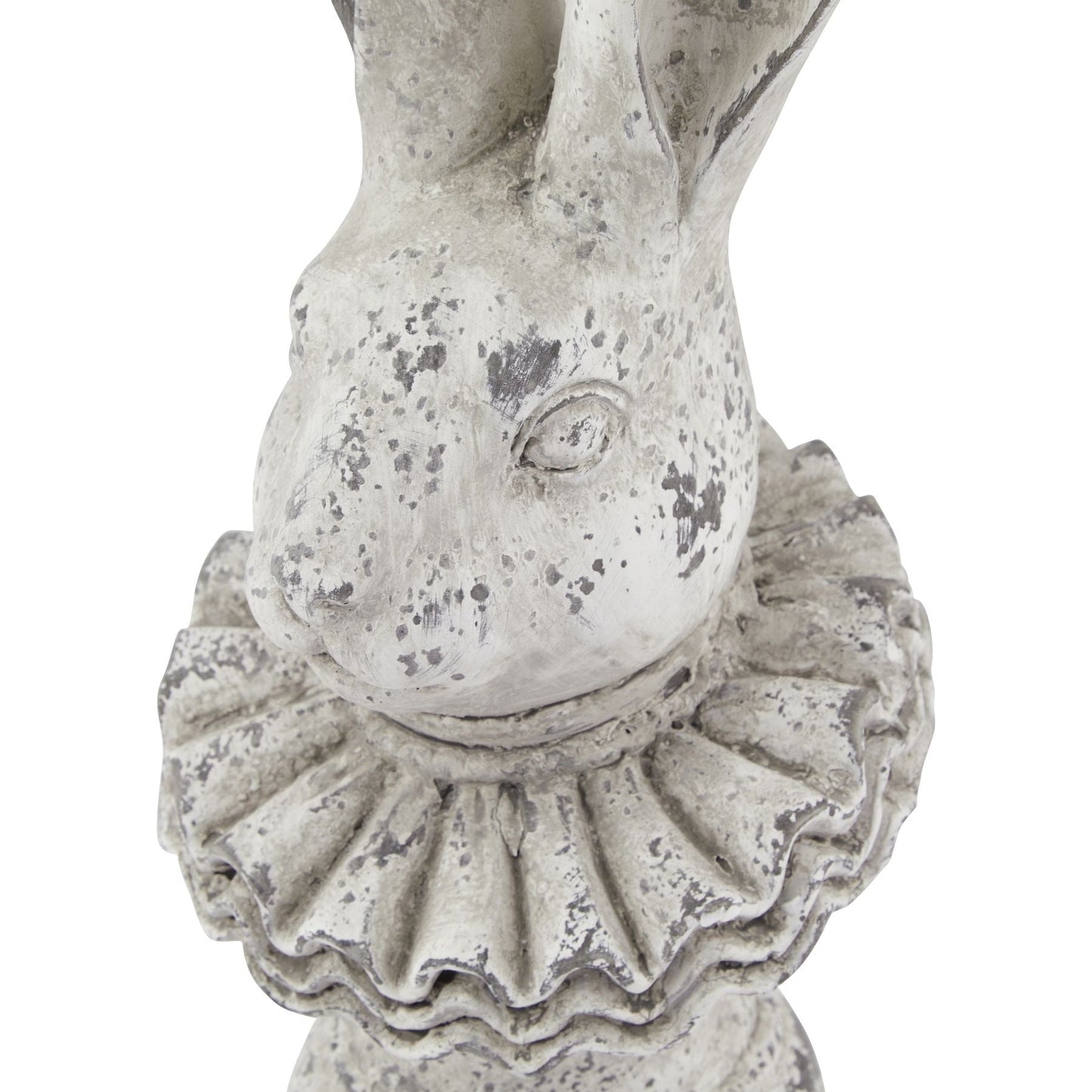 Stone Effect Ruffle Hare Ornament for Stylish Decor - Darlington's Décor