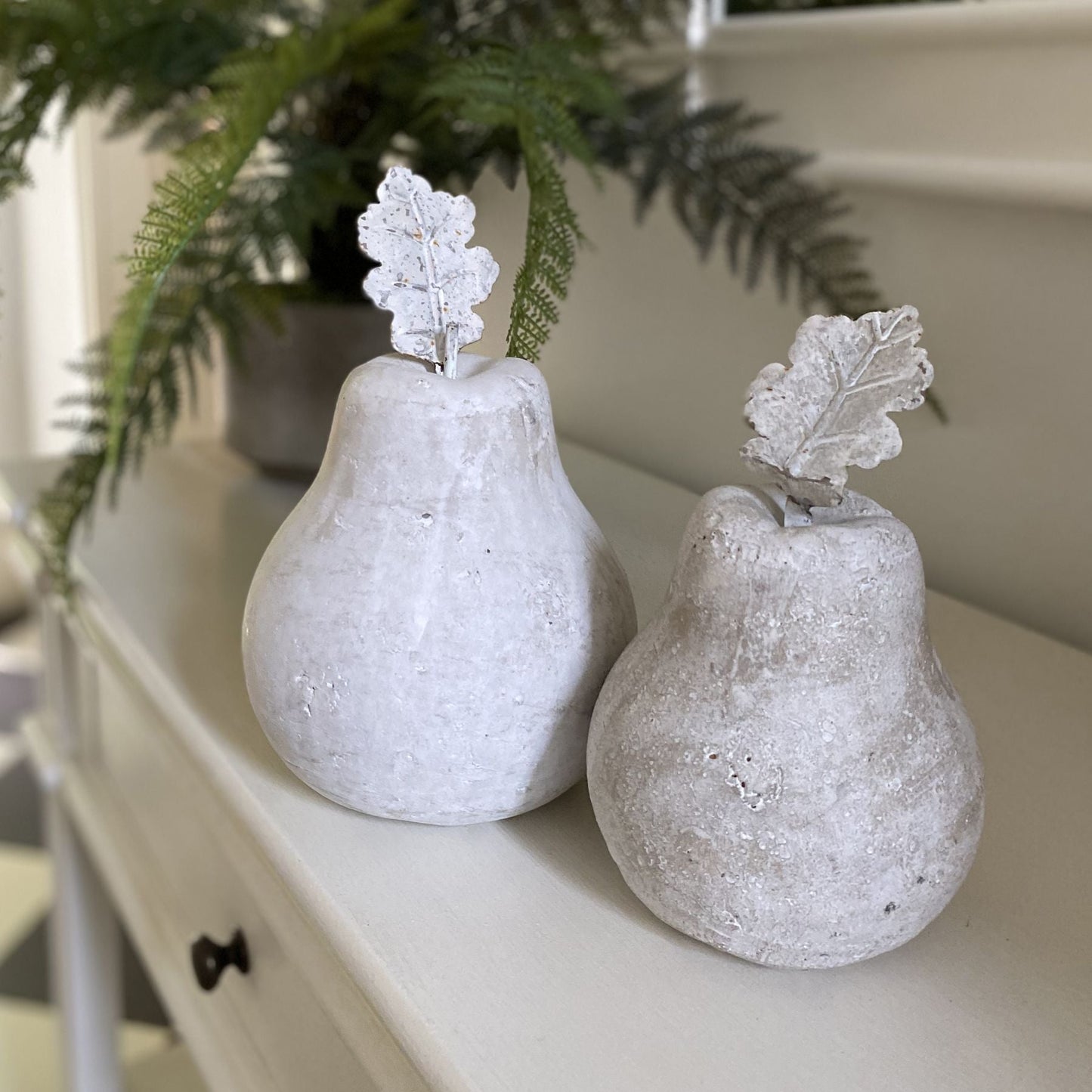 Stone Pear Medium Sculpture for Timeless Decor - Darlington's Décor
