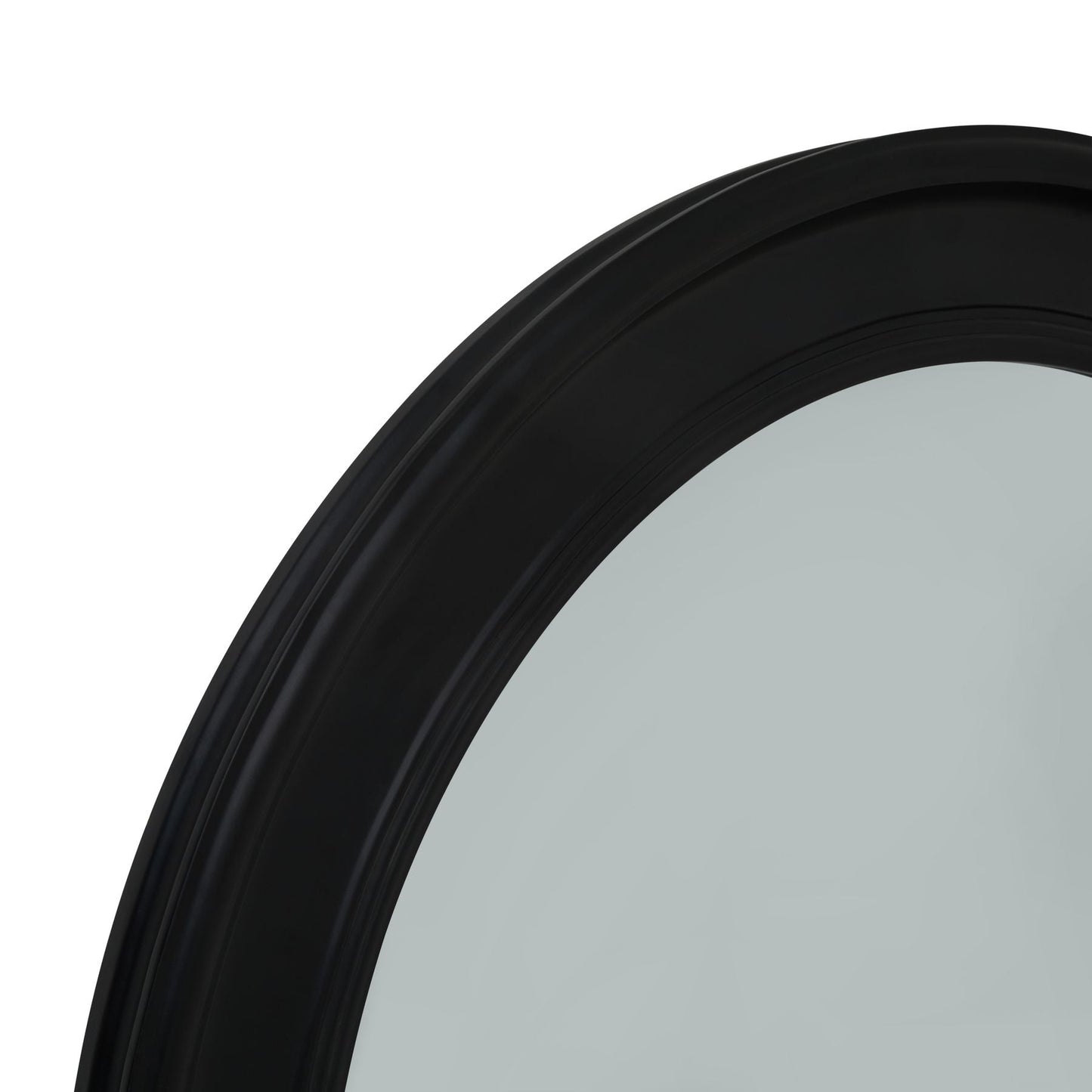 Stylish Black Wood Round Framed Mirror for Modern Spaces - Darlington's Décor