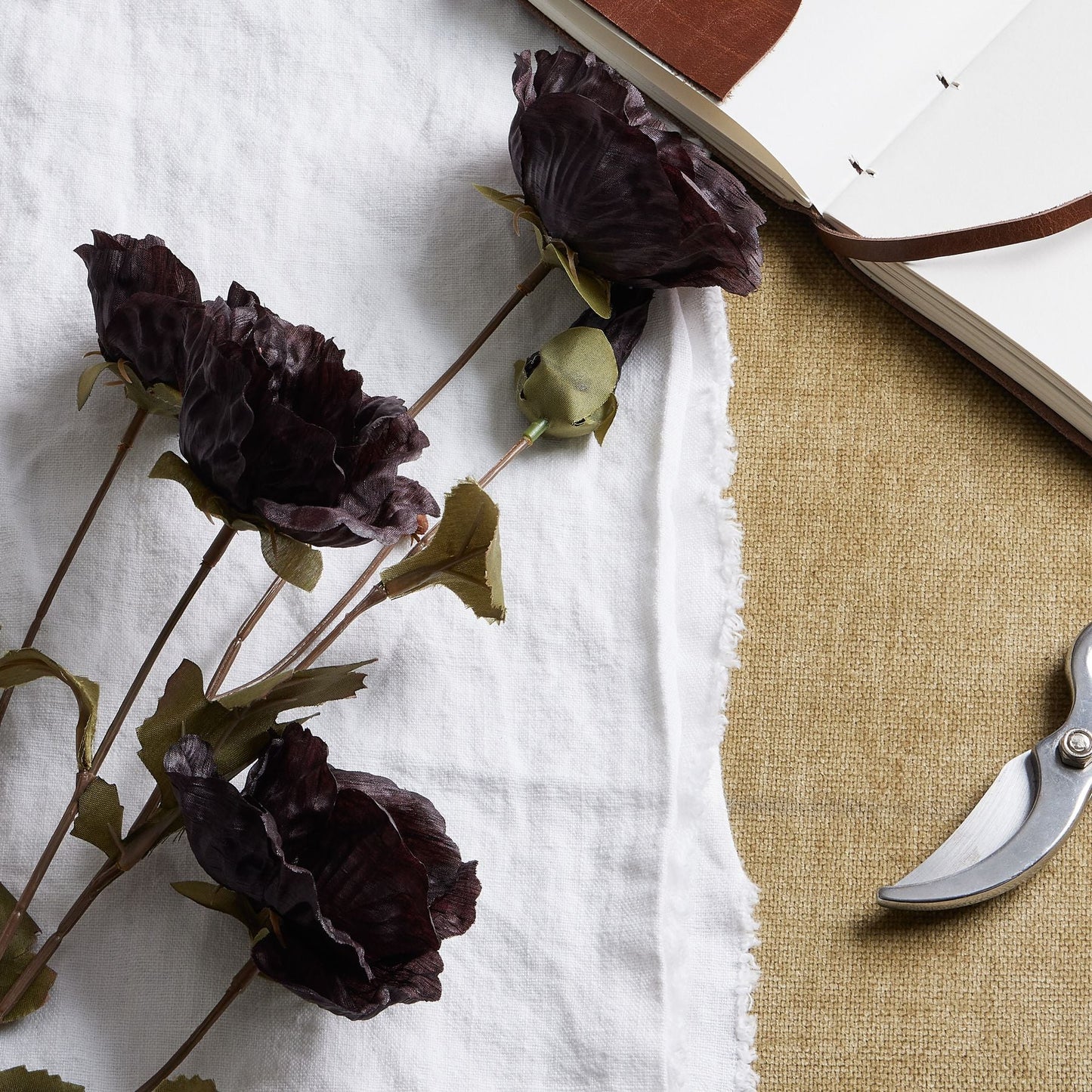 Tall Black Poppy Stem for Bold Floral Arrangements - Darlington's Décor