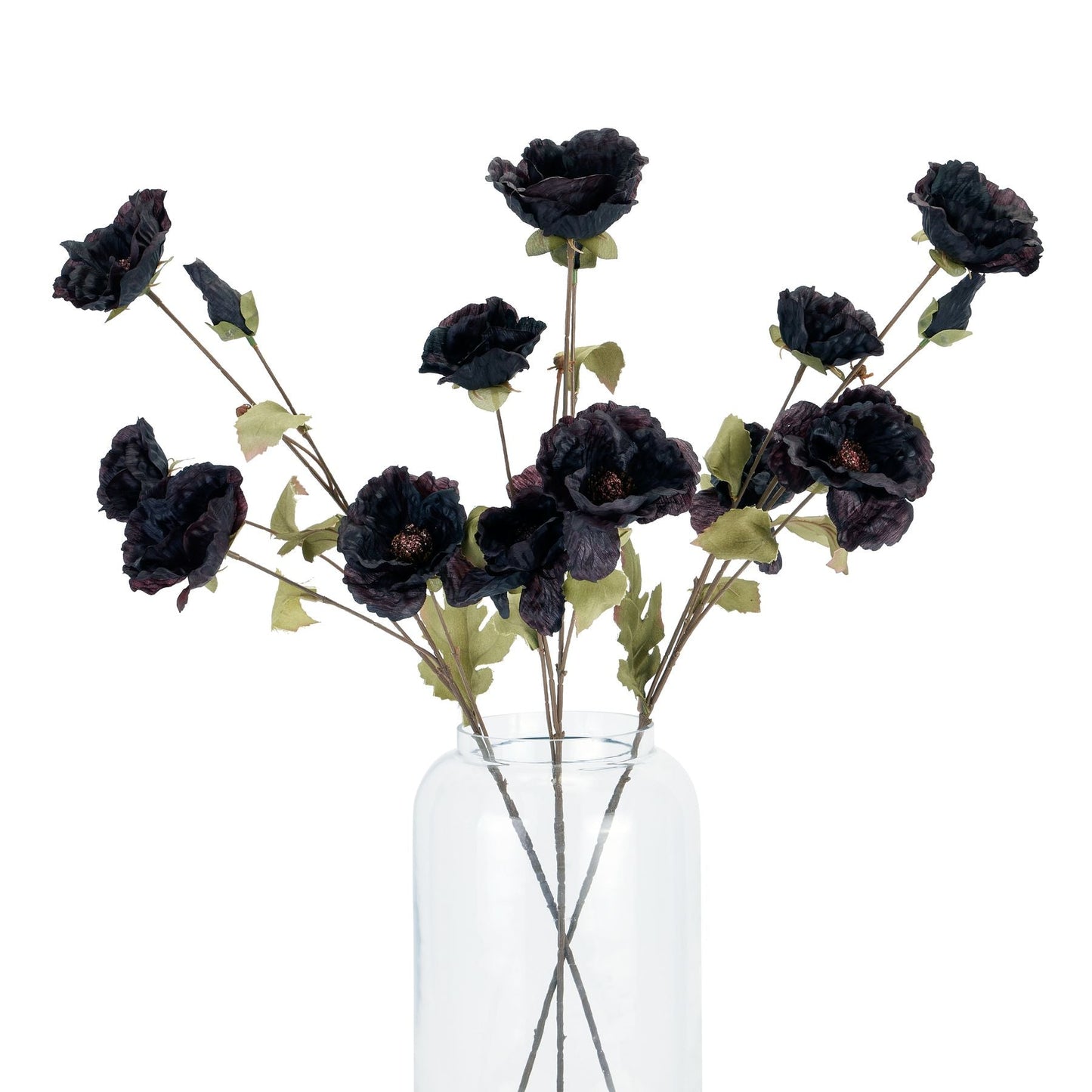 Tall Black Poppy Stem for Bold Floral Arrangements - Darlington's Décor