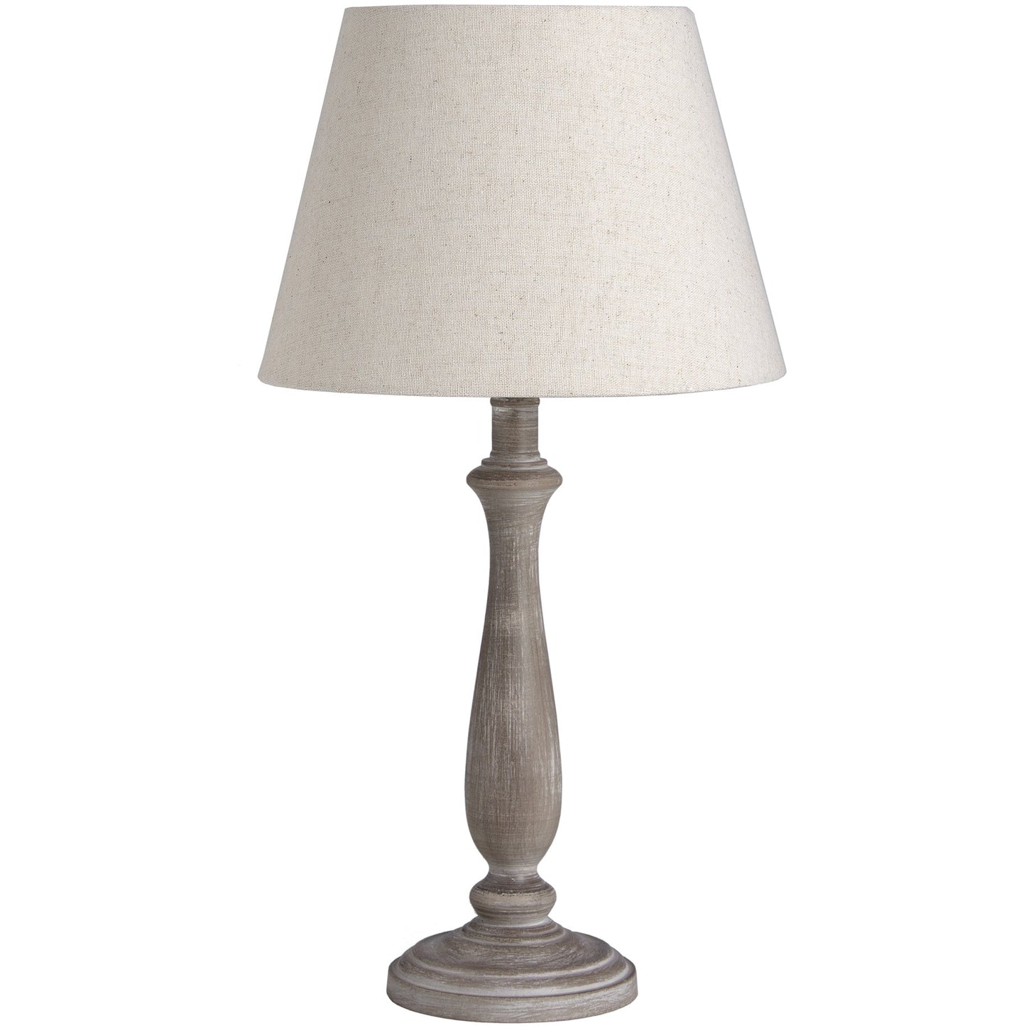 Teos Table Lamp - Rustic Charm with Elegant Linen Shade - Darlington's Décor