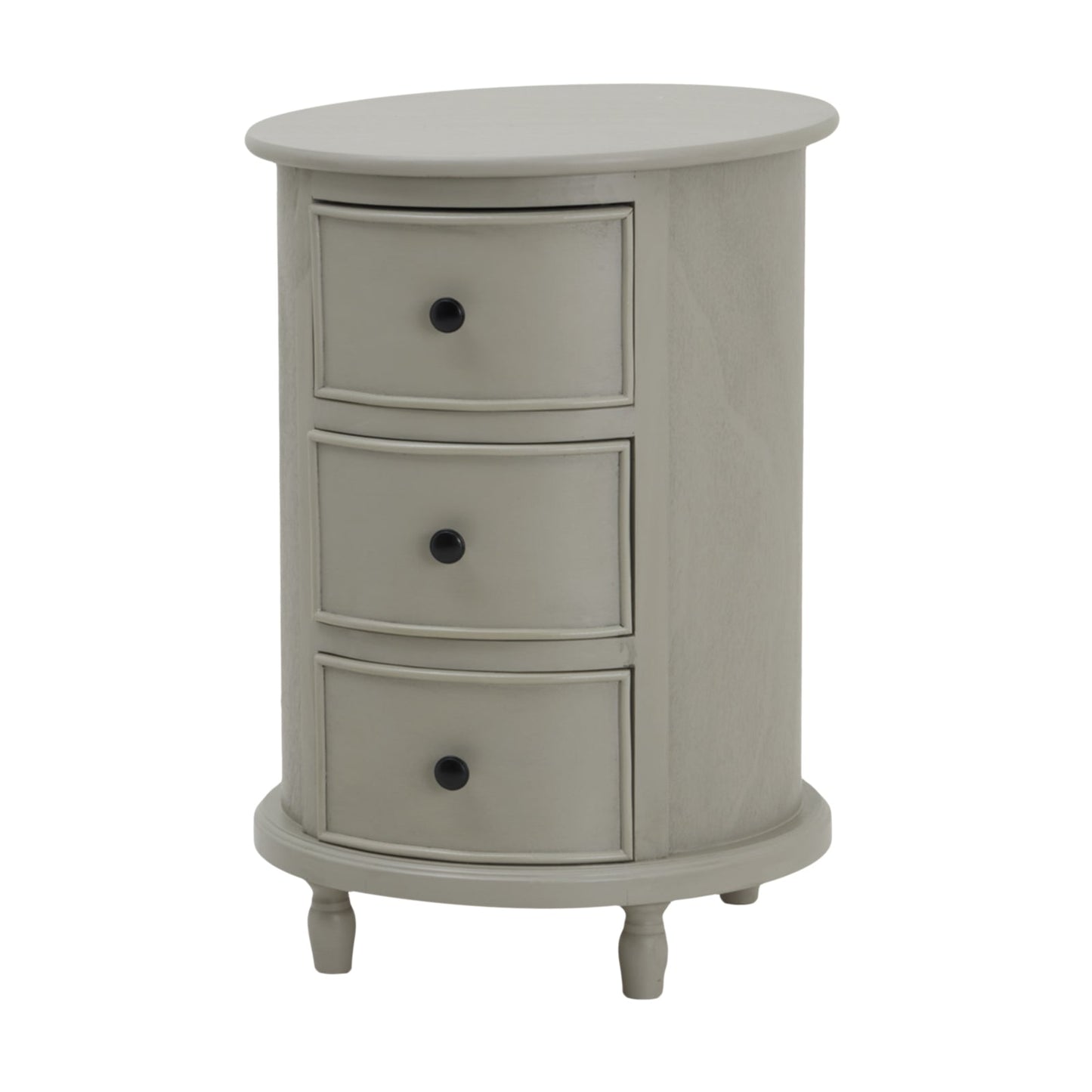 Chic The Camden Collection 3 Drawer Round Side Table - Stylish Storage - Darlington's Décor