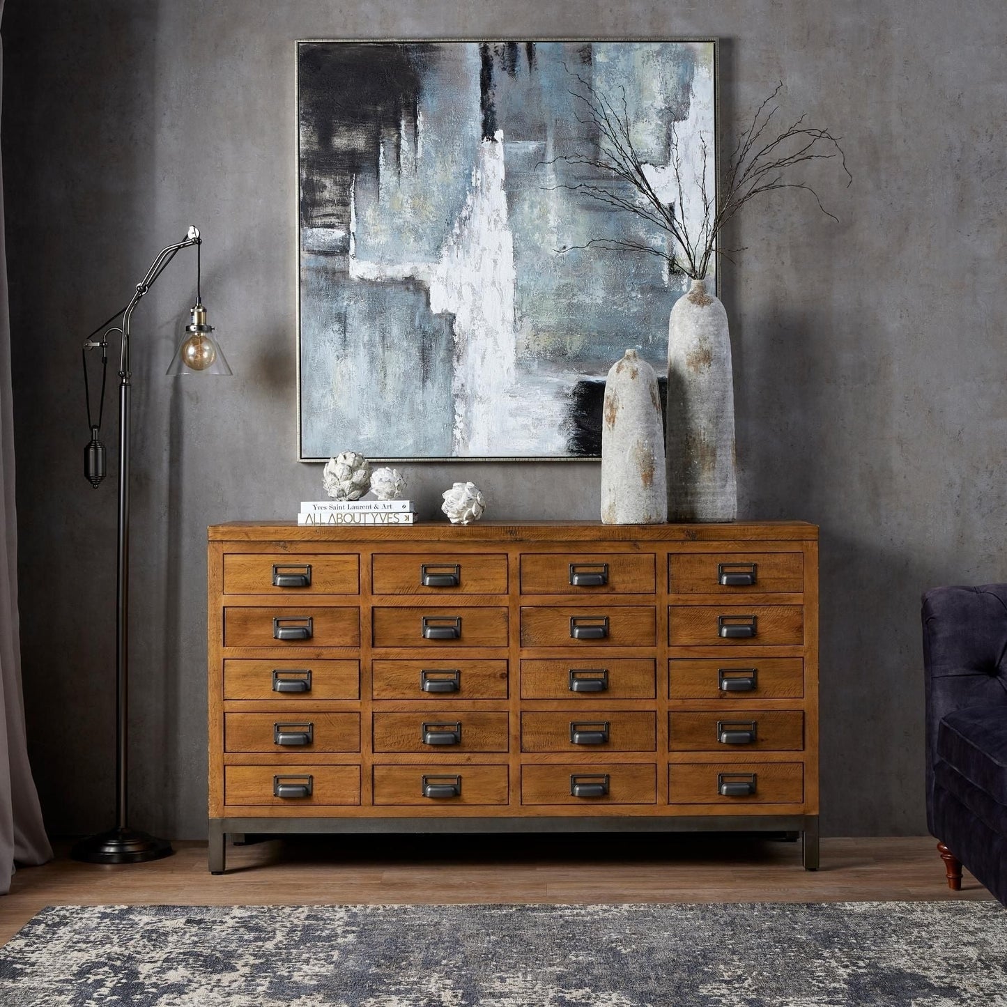 Stylish The Draftsman Collection 20 Drawer Merchant Chest - Ample Storage Solutions - Darlington's Décor
