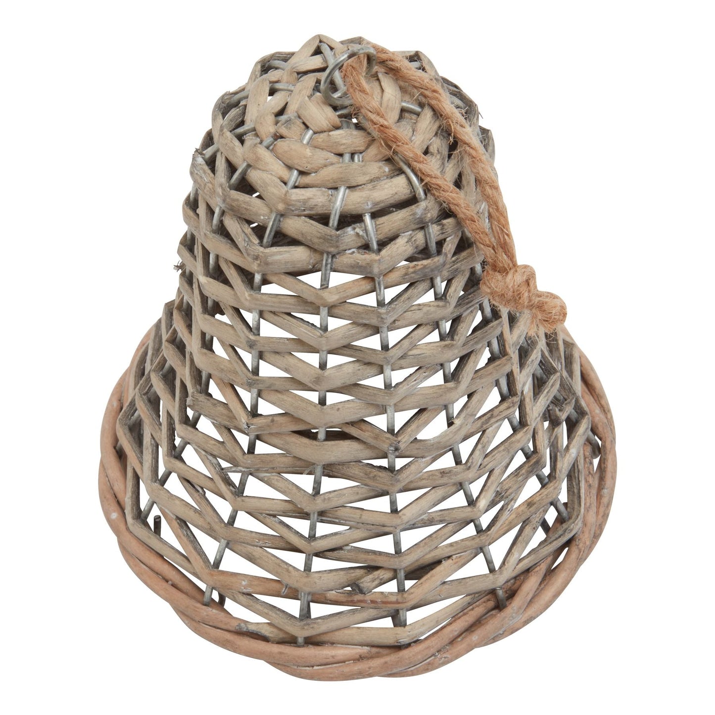 The Noel Collection Medium Wicker Bell Decoration Charm - Darlington's Décor