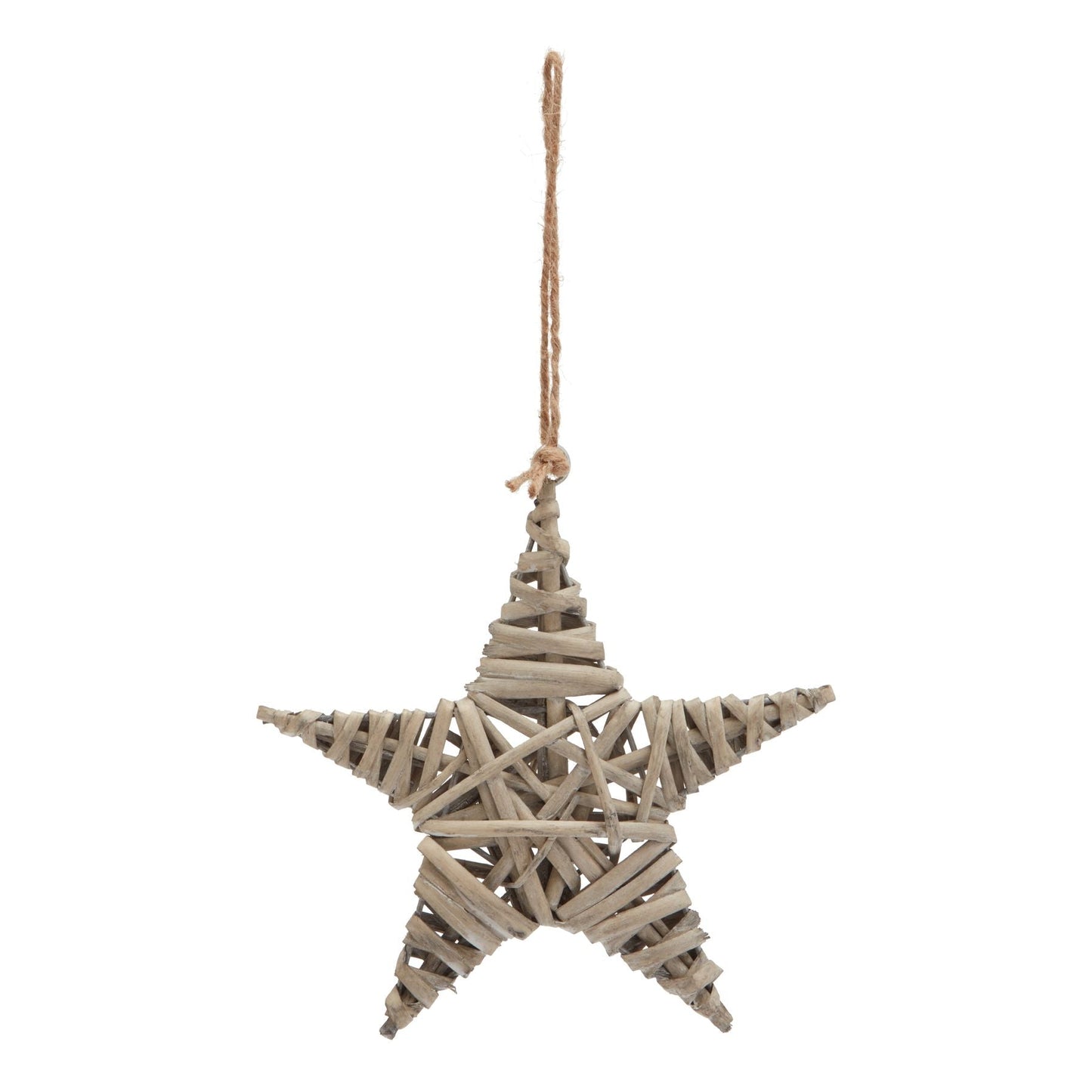 The Noel Collection Medium Wicker Star Decoration Charm - Darlington's Décor