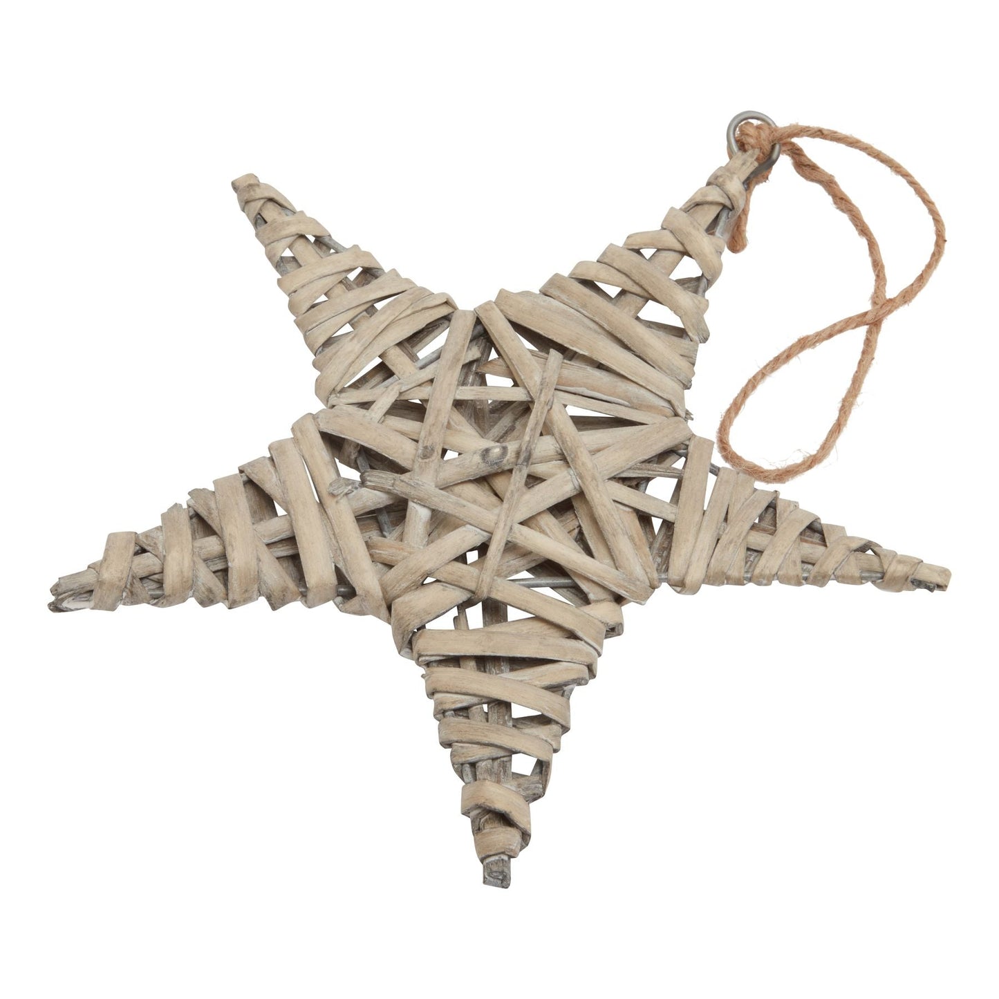 The Noel Collection Medium Wicker Star Decoration Charm - Darlington's Décor