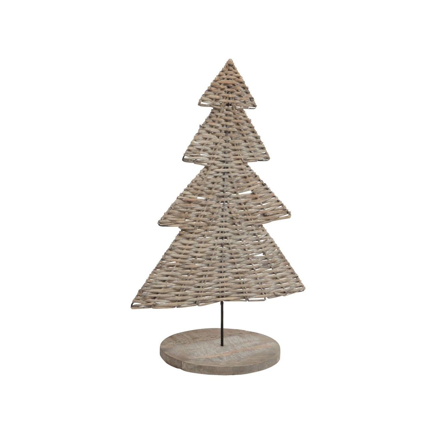 The Noel Collection Wicker Tree Ornament for Rustic Elegance - Darlington's Décor
